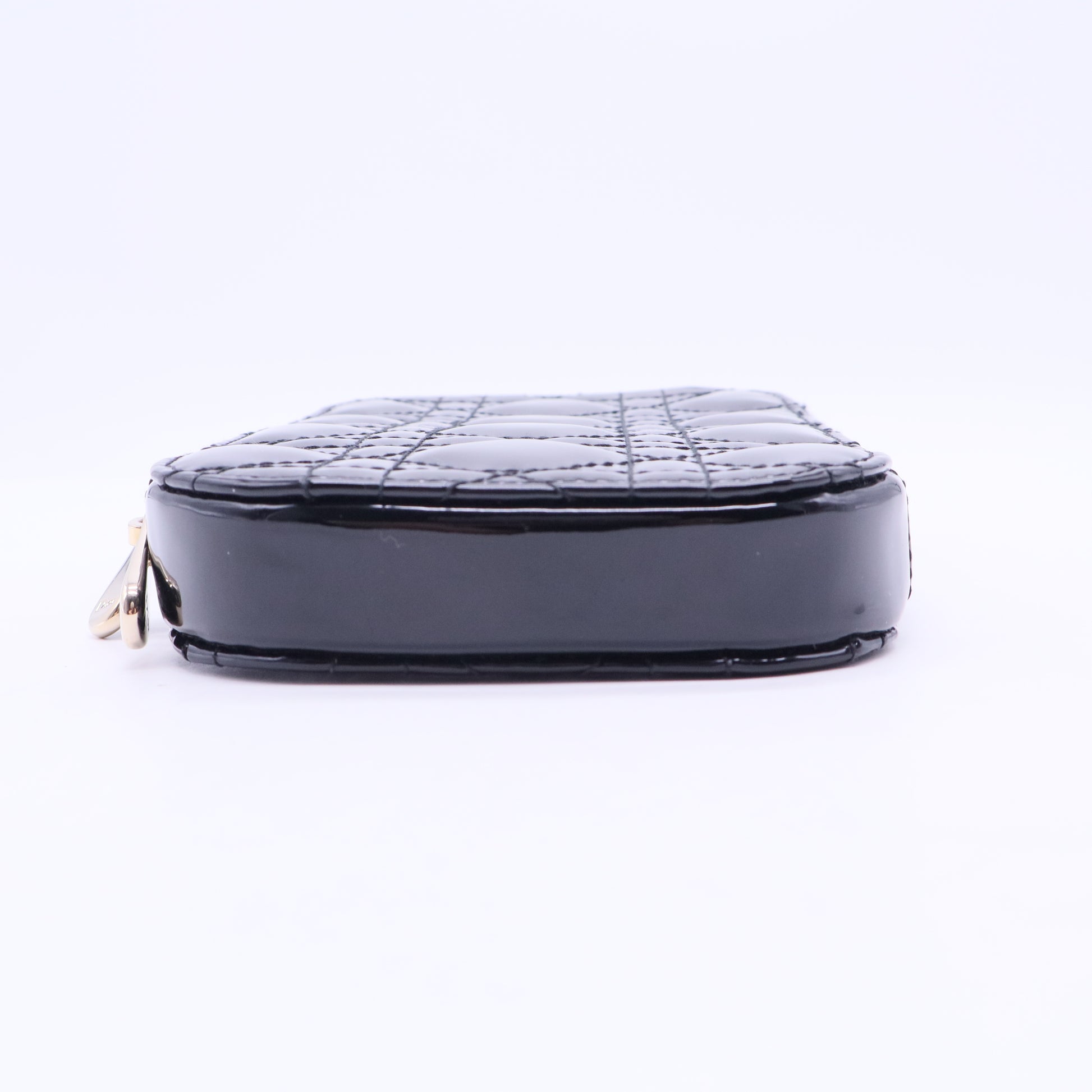 Lady Dior Call'in Dior Phone Holder Black Patent Cannage Calfskin Twins