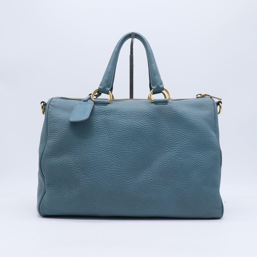 Vitello Daino Shopping Tote Marine B21478