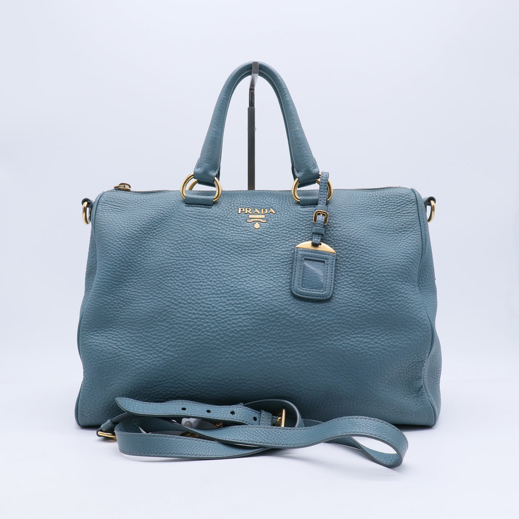 Vitello Daino Shopping Tote Marine B21478