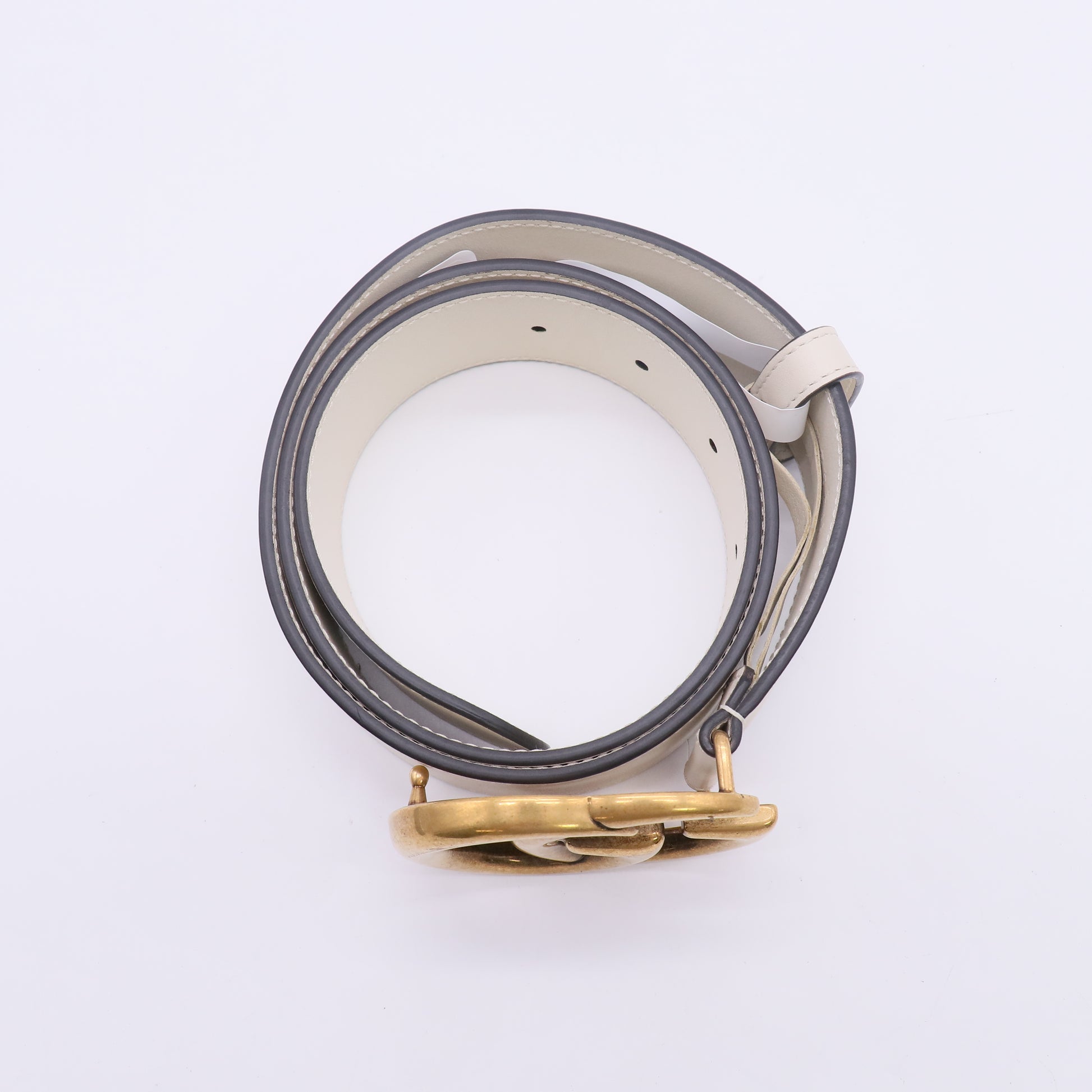 Gucci GG Marmont Leather Belt with Shiny Buckle W22865