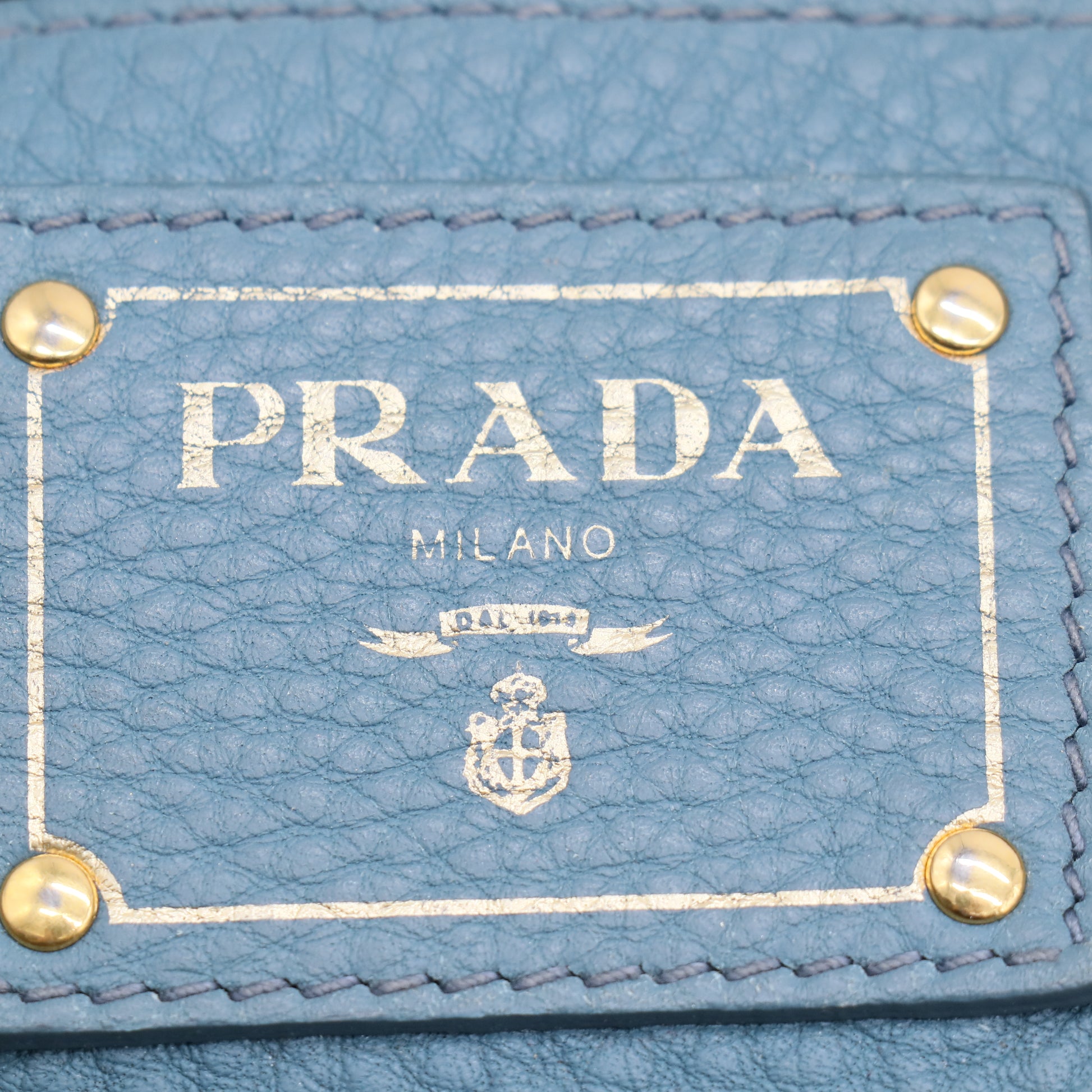 Vitello Daino Shopping Tote Marine B21478