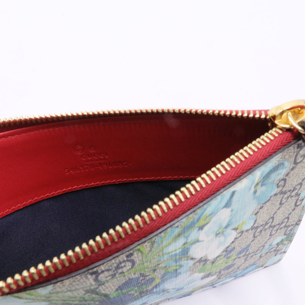 Zip Pouch Blooms Print GG Coated Canvas