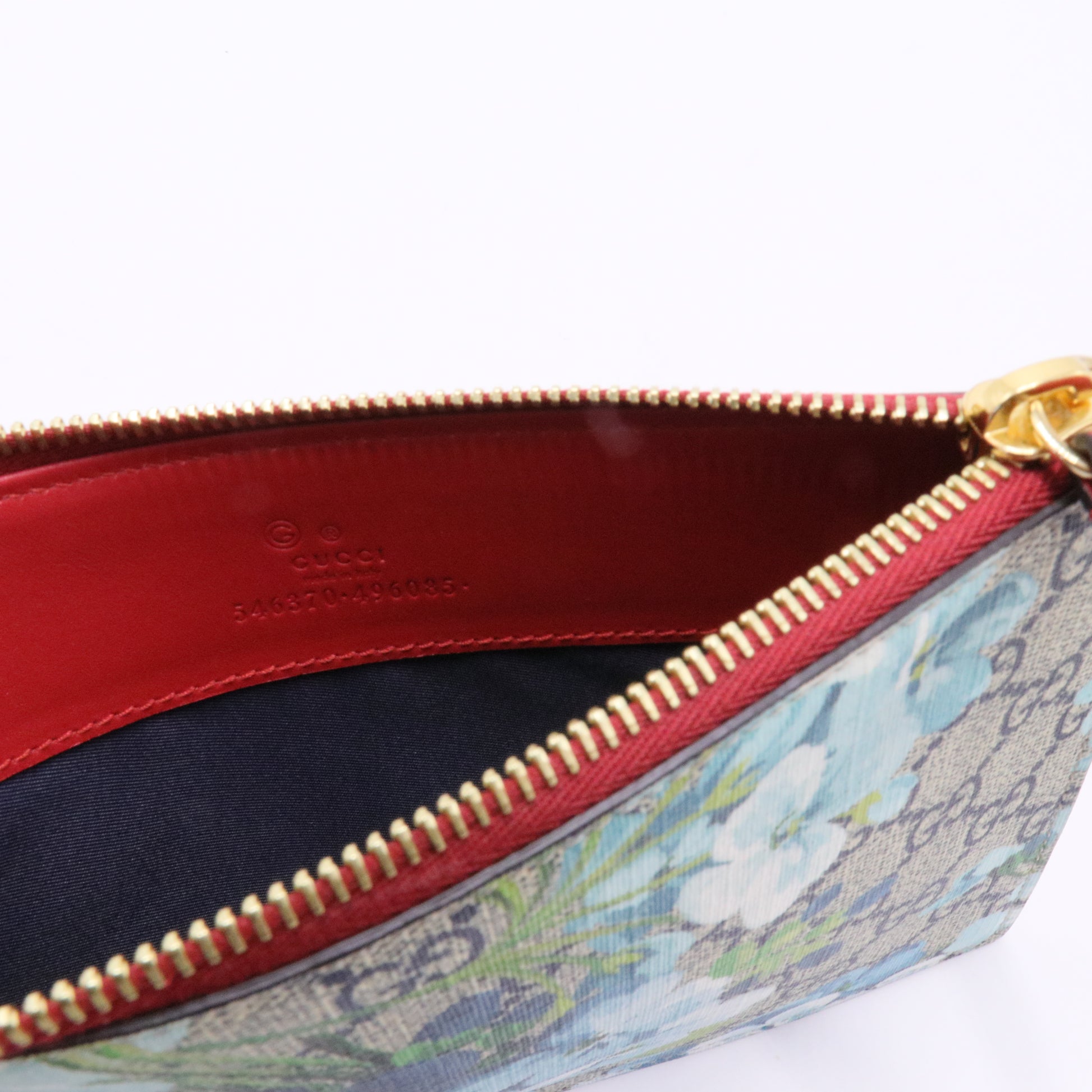 Zip Pouch Blooms Print GG Coated Canvas