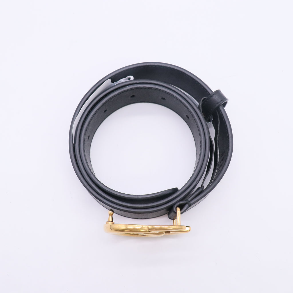 Gucci GG Marmont Leather Belt with Shiny Buckle W22864