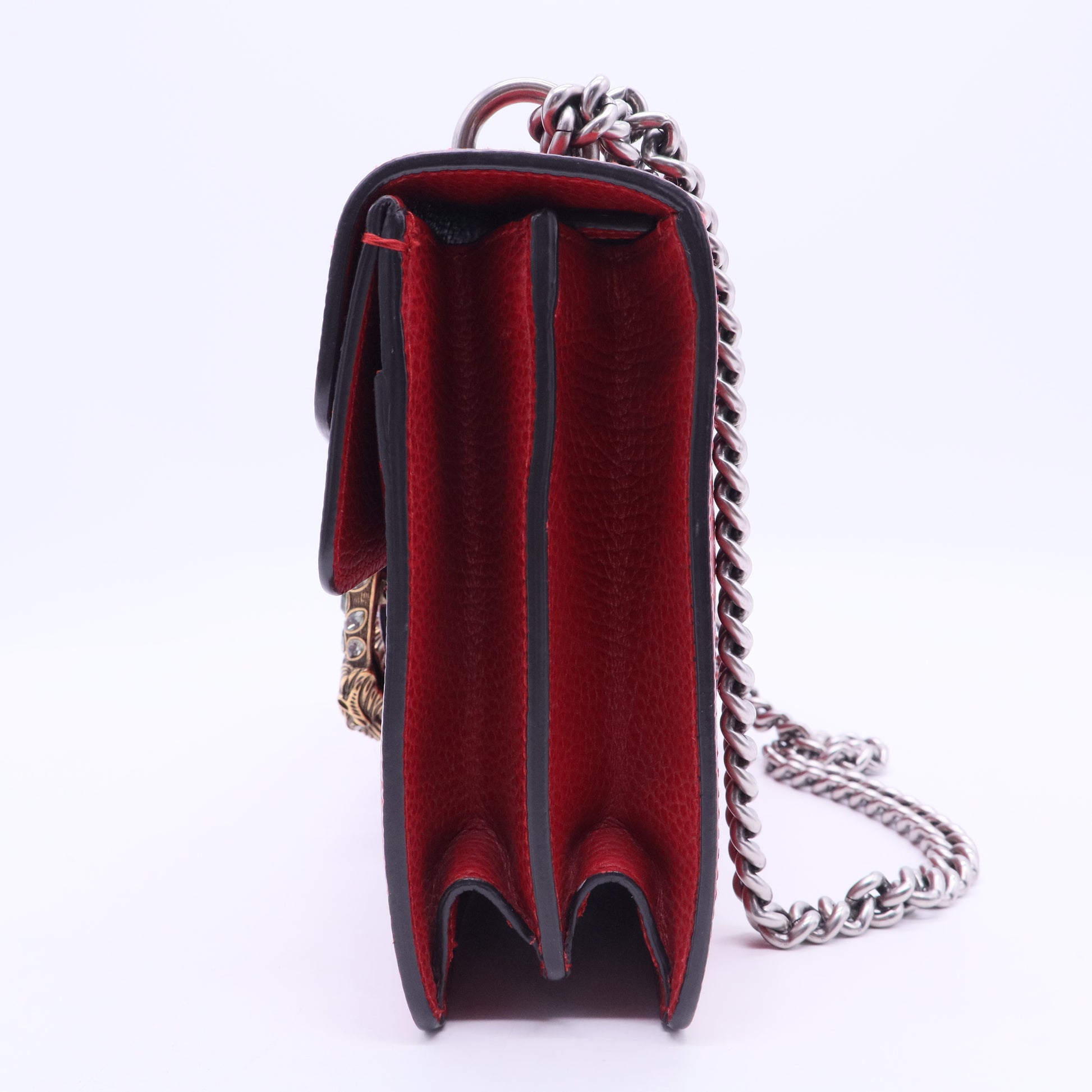 Calfskin Super Dionysus Shoulder Bag Hibiscus Red