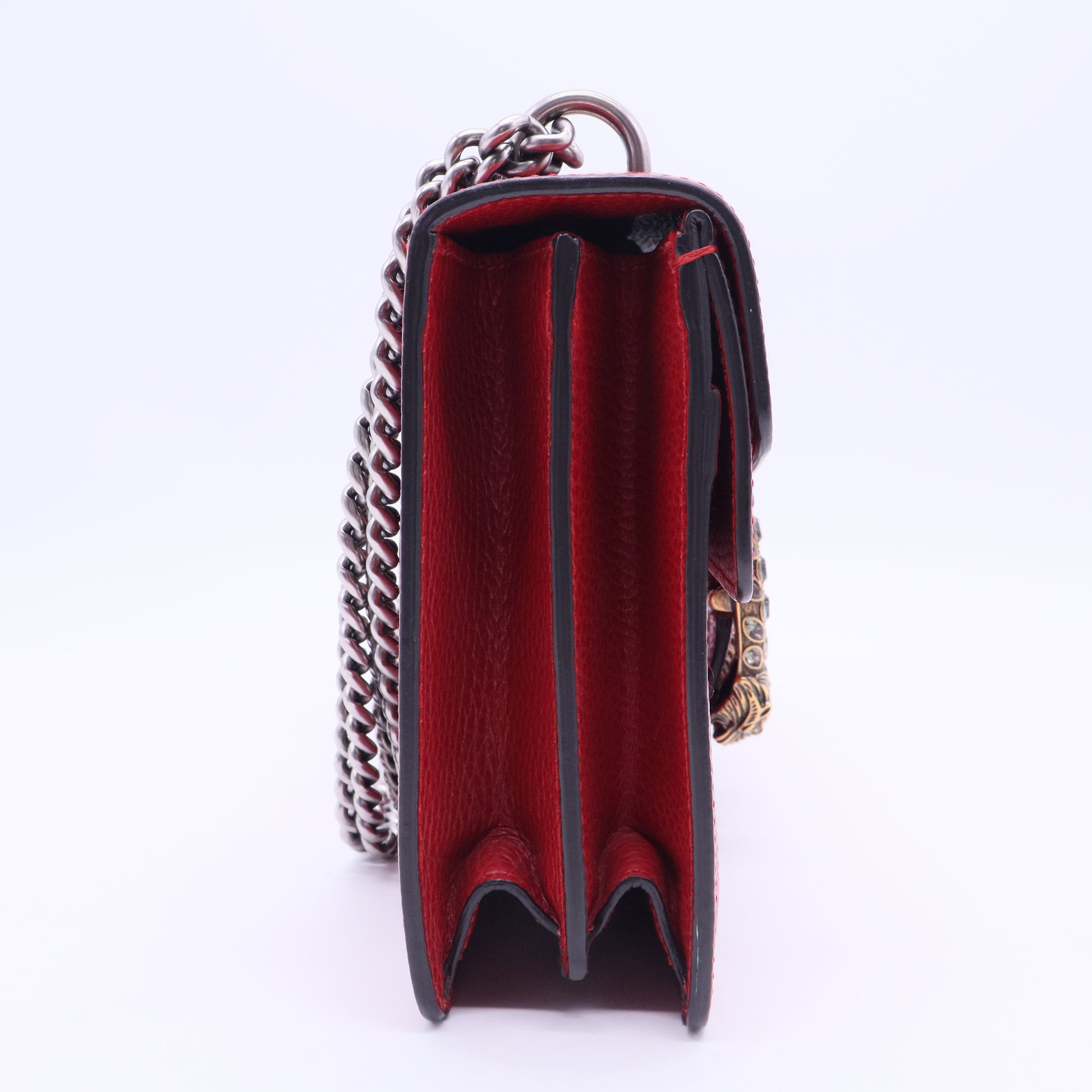 Calfskin Super Dionysus Shoulder Bag Hibiscus Red