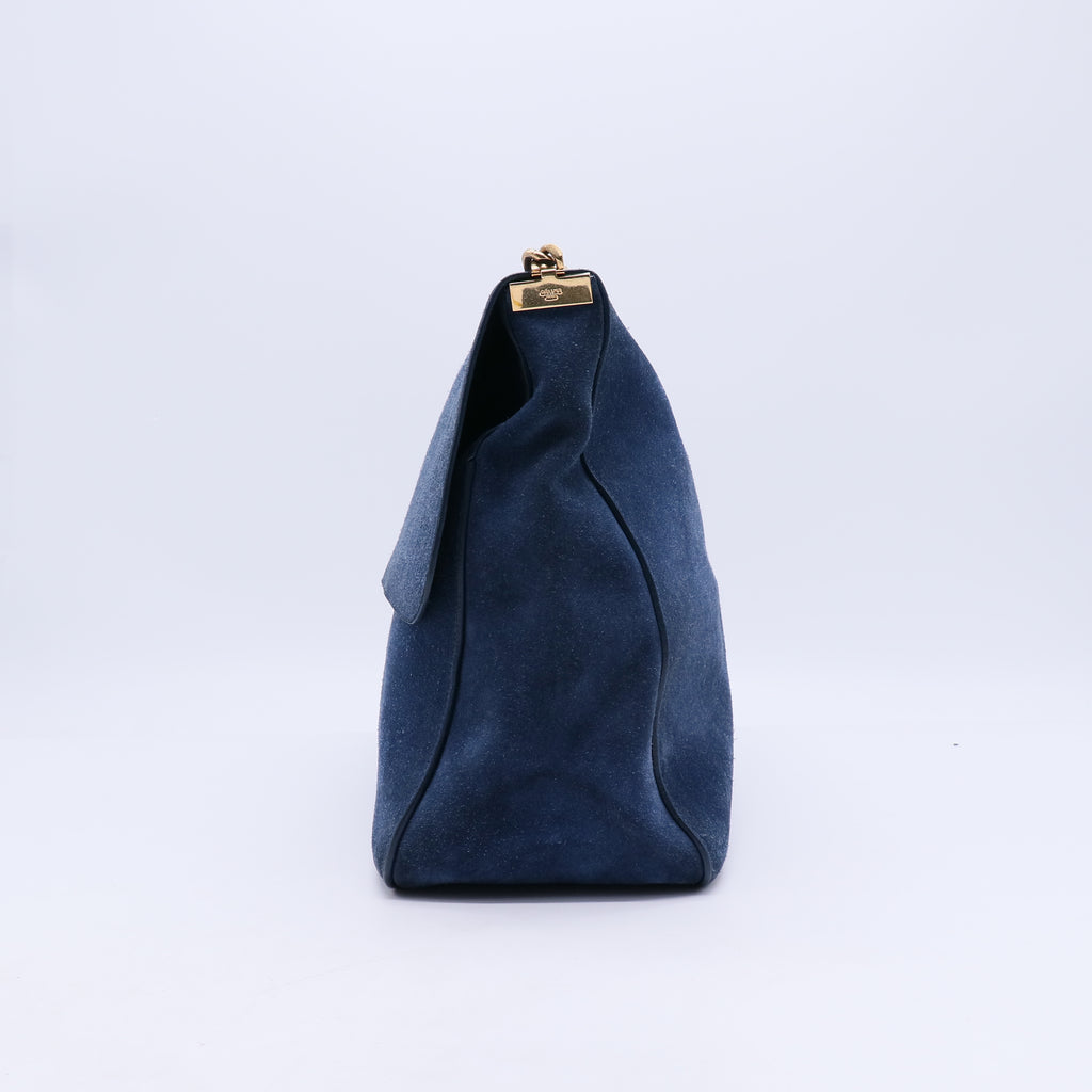 Celine Suede Medium Gourmette Shoulder Bag B21224