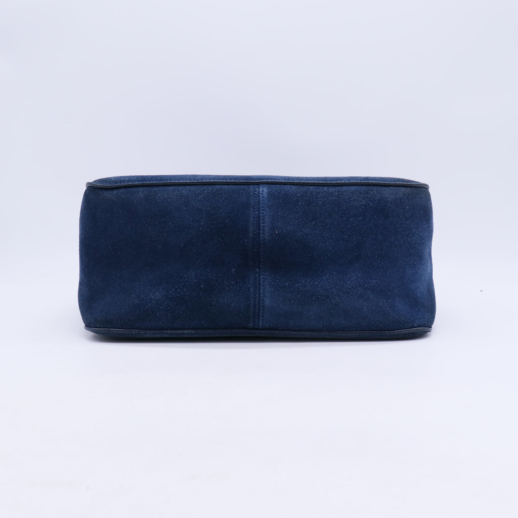 Celine Suede Medium Gourmette Shoulder Bag B21224