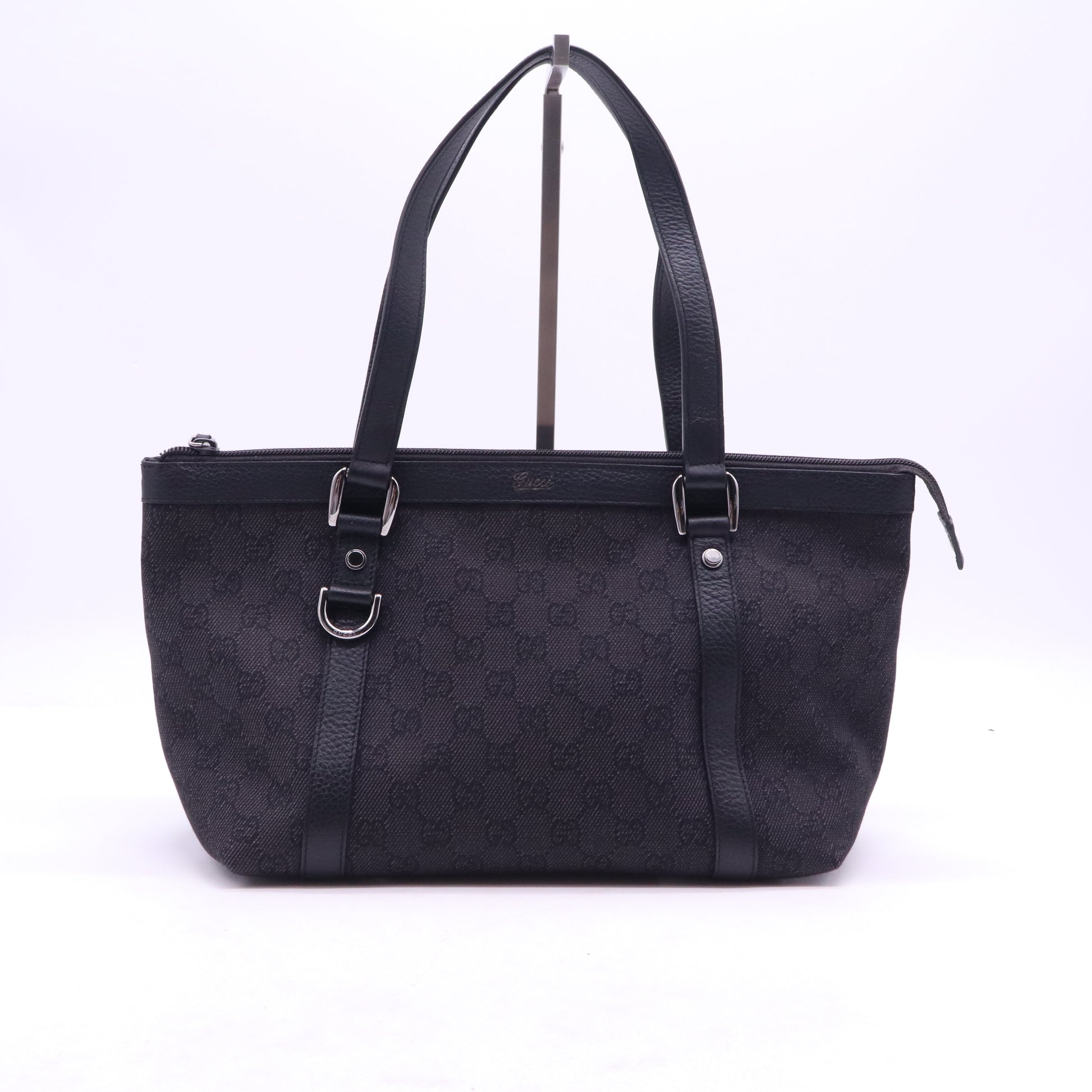 Nylon Monogram Medium Abbey Tote Black B21840