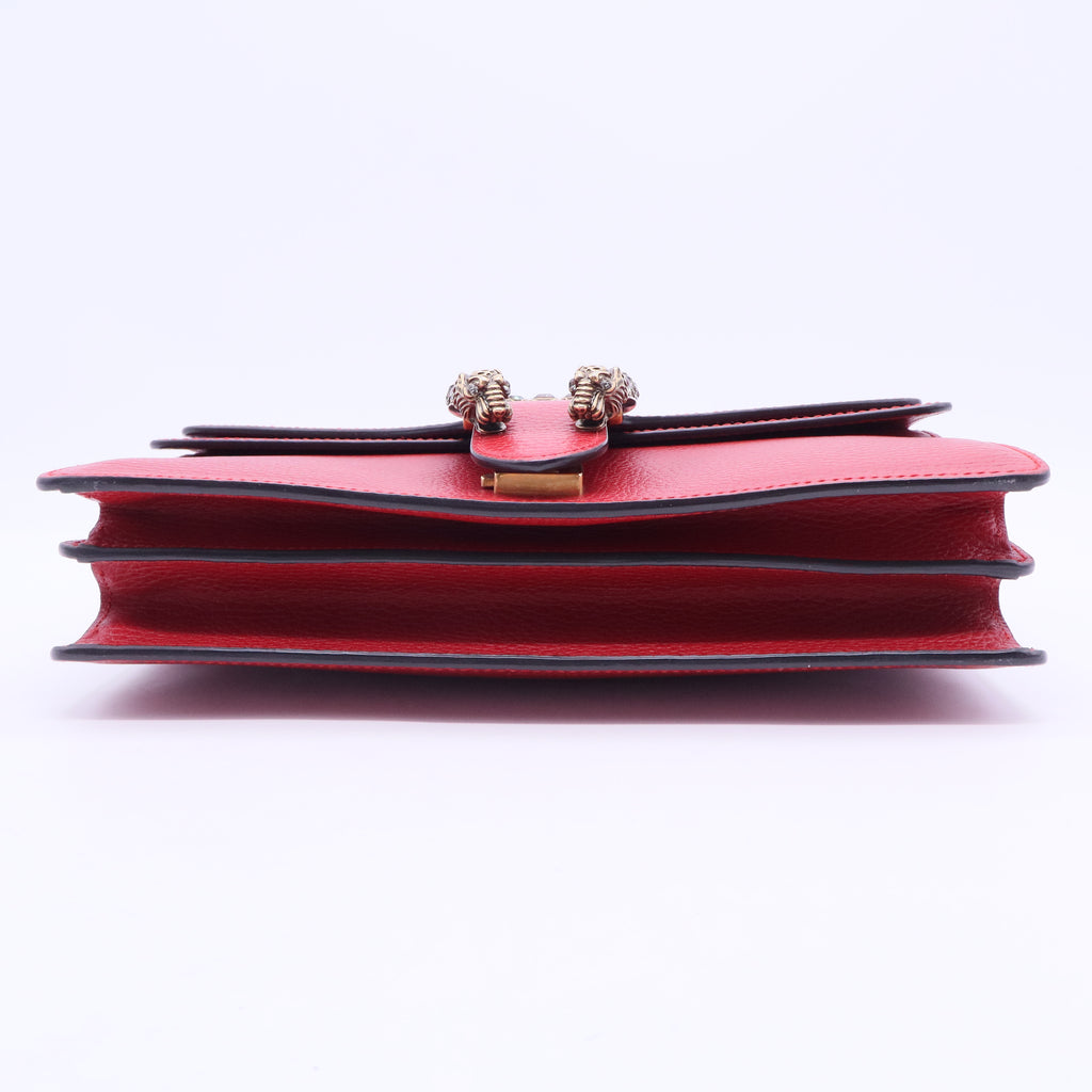 Calfskin Super Dionysus Shoulder Bag Hibiscus Red