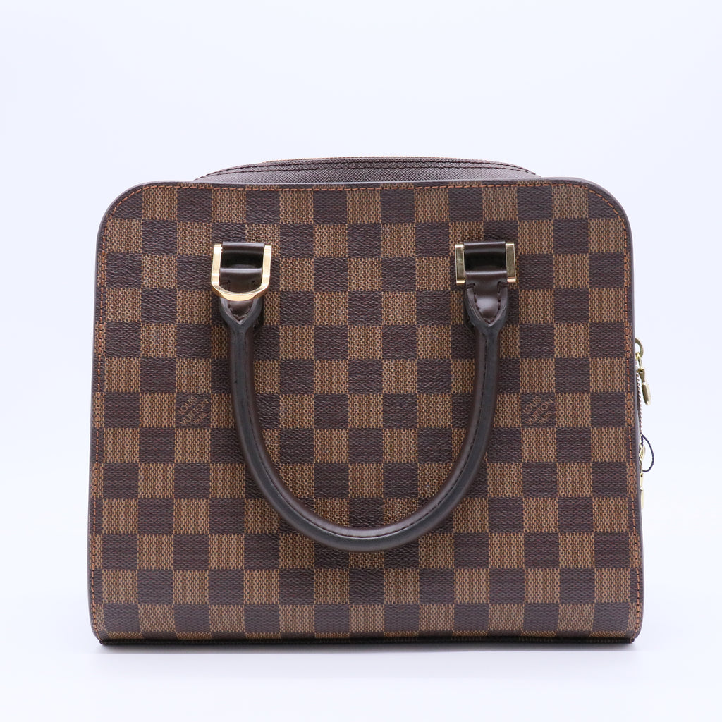 Louis Vuitton Damier Canvas Triana Handbag Canvas Brown twins
