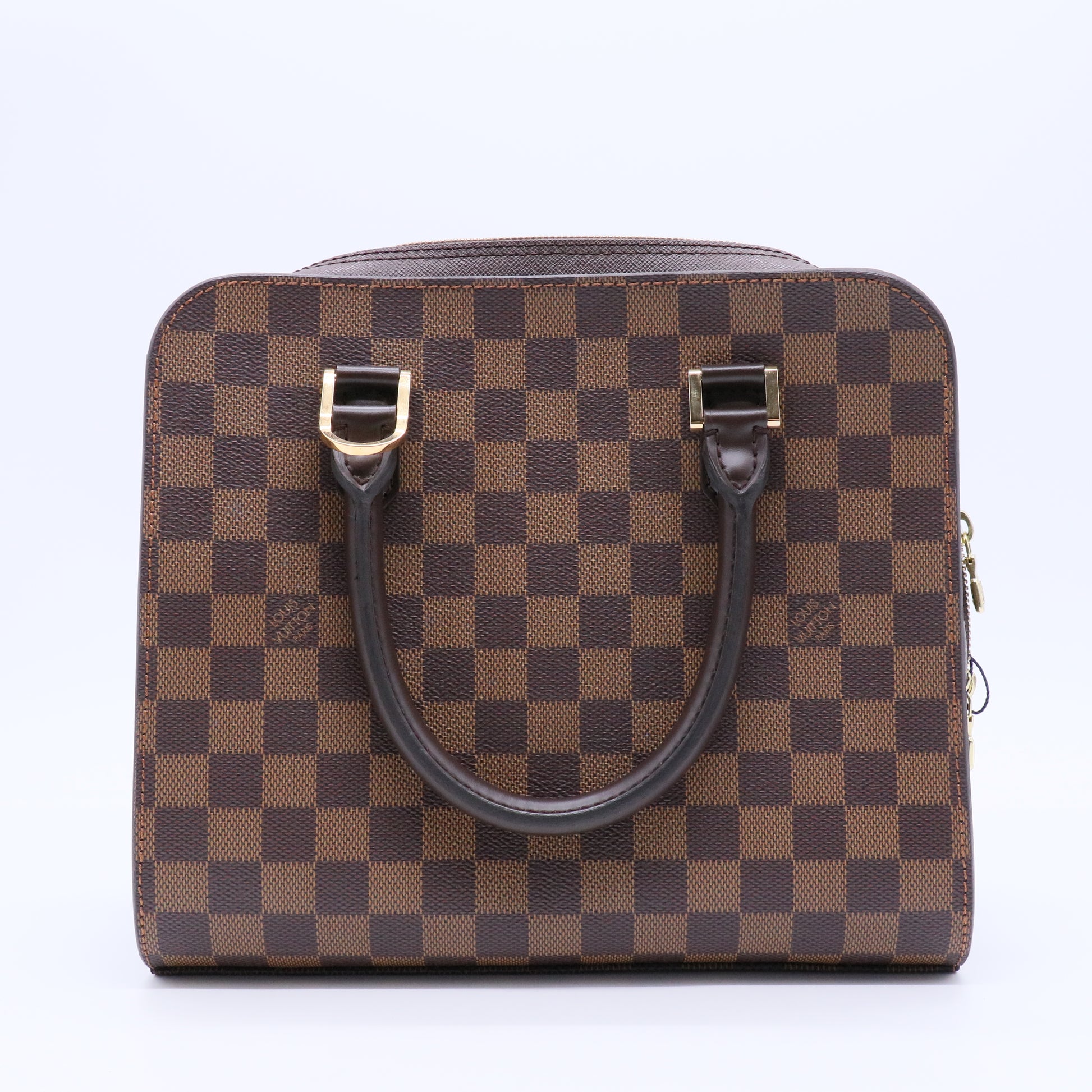 Louis Vuitton Damier Canvas Triana Handbag Canvas Brown twins