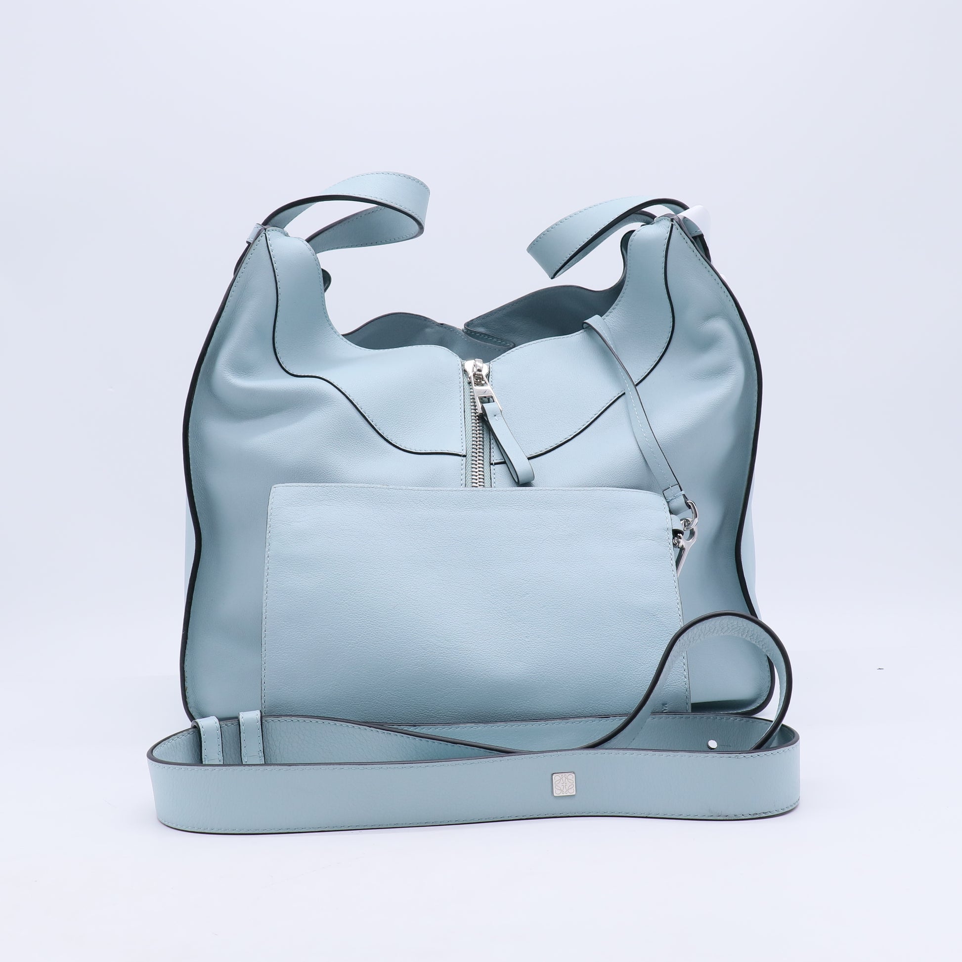 Loewe Blue Medium Hammock Light blue Leather Pony-style calfskin B21438