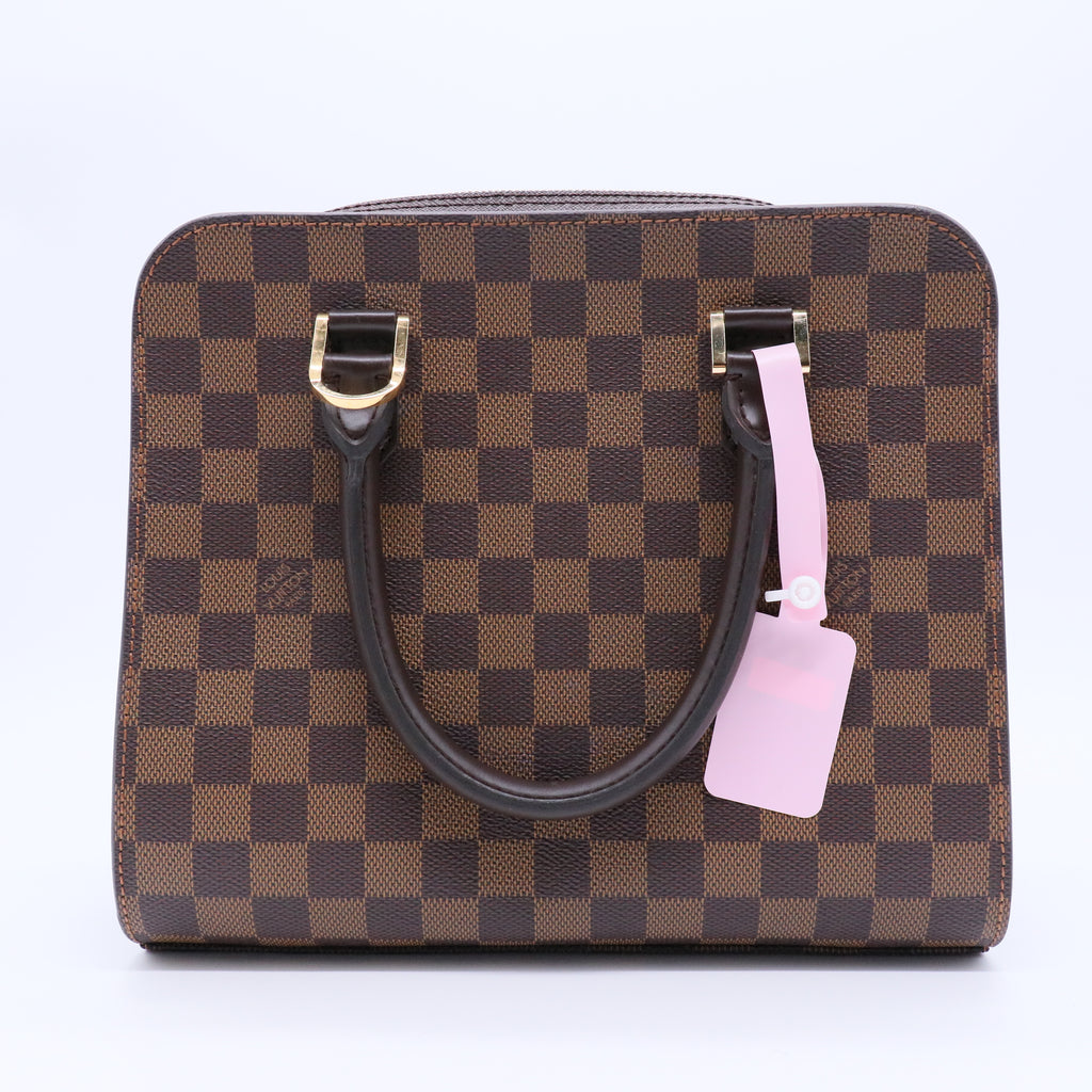 Louis Vuitton Damier Canvas Triana Handbag Canvas Brown twins