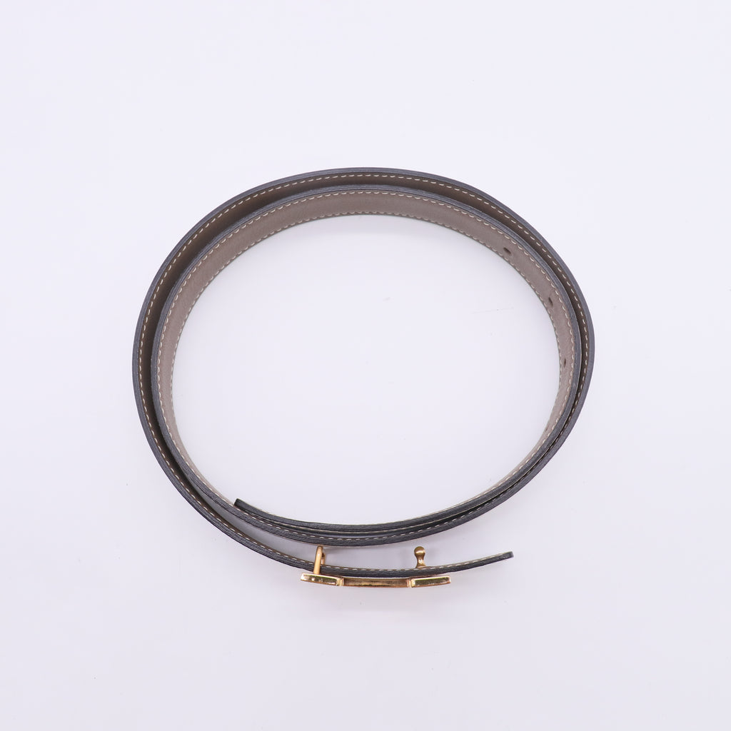 Hermes Epsom 32mm H Belt 100 40 White Gold W22961