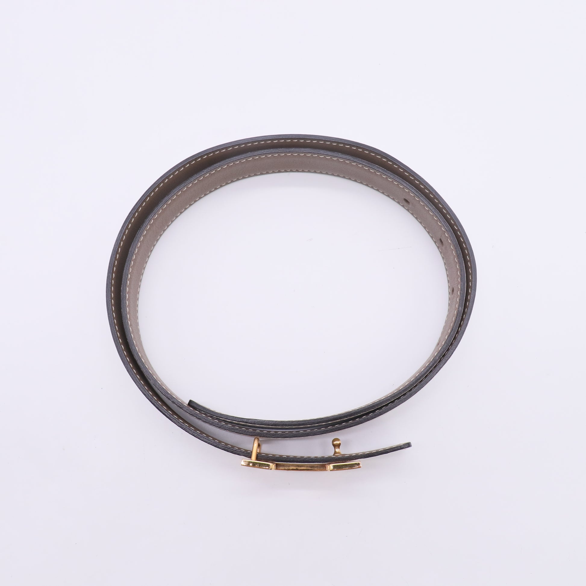 Hermes Epsom 32mm H Belt 100 40 White Gold W22961