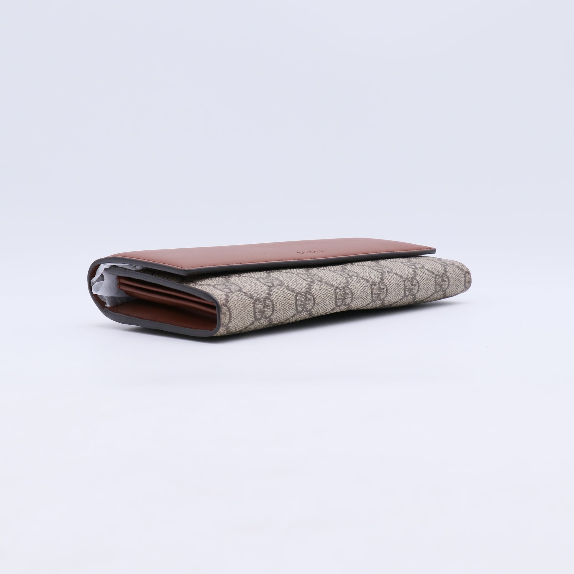 Gucci GG Supreme Canvas and Leather Continental Wallet W21248