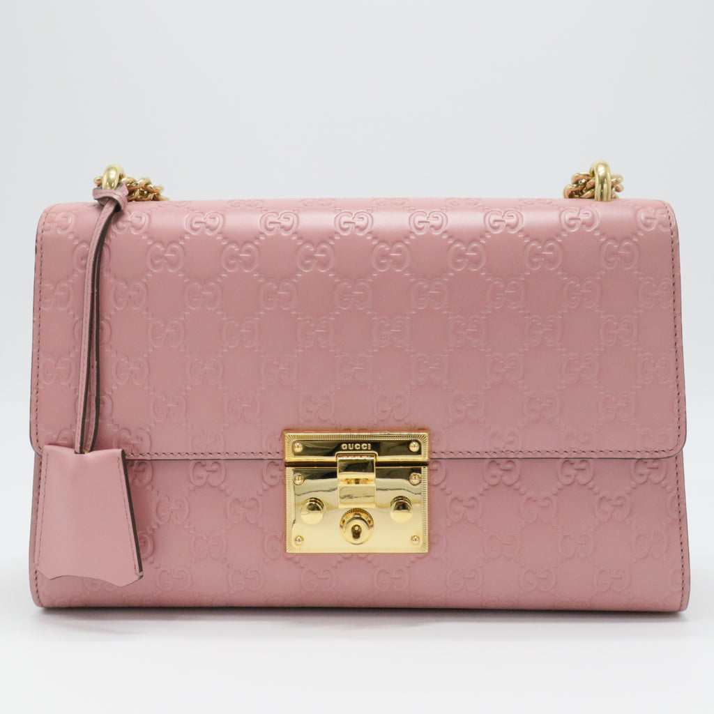 Guccissima Signature Medium Padlock Shoulder Bag