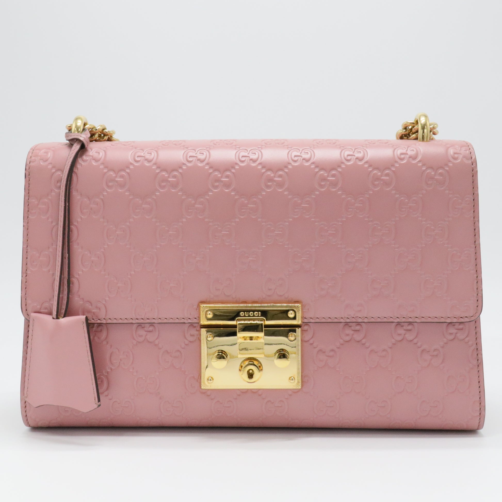 Guccissima Signature Medium Padlock Shoulder Bag