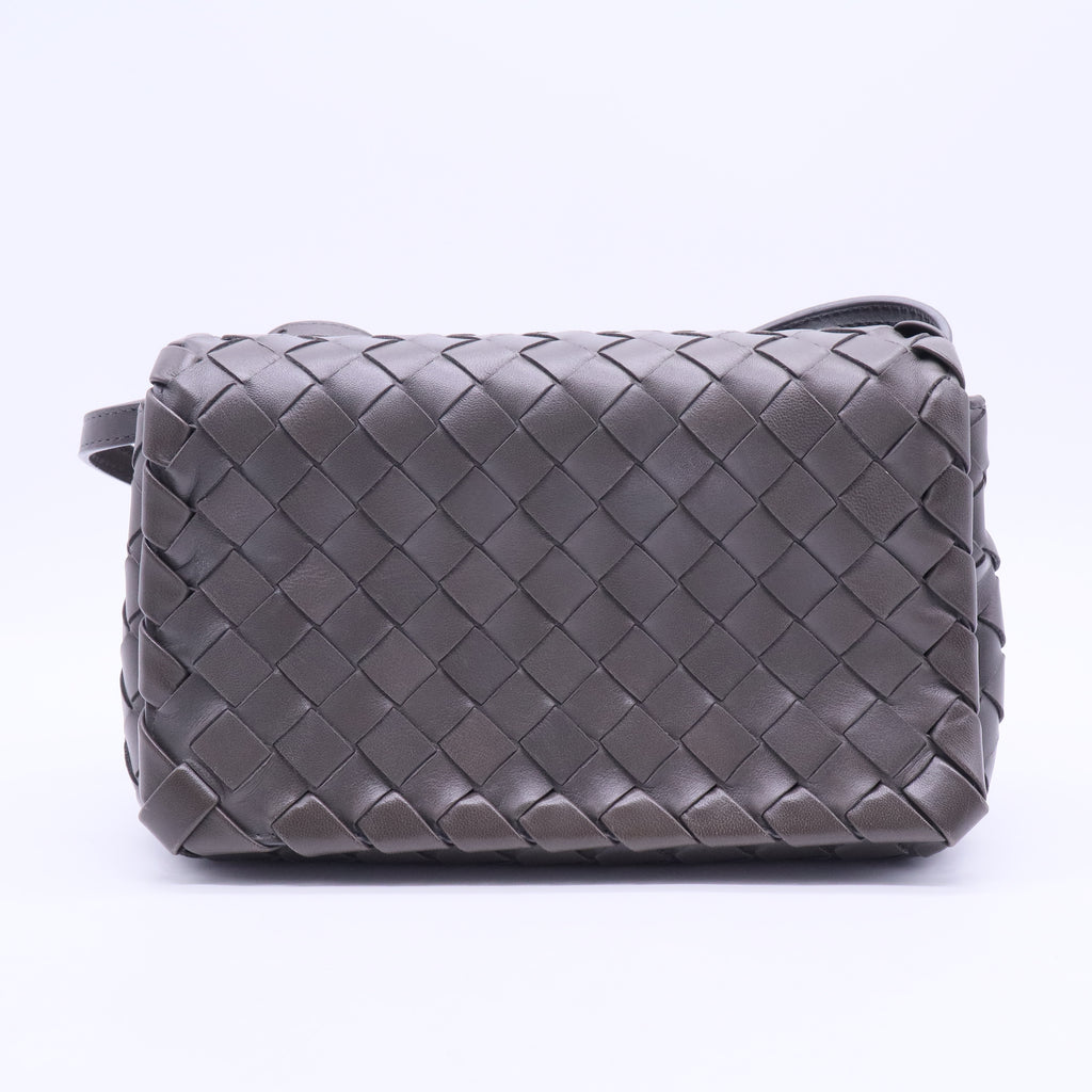 BOTTEGA VENETA Full Flap Crossbody Bag Intrecciato Nappa Small Twins LDJ2624