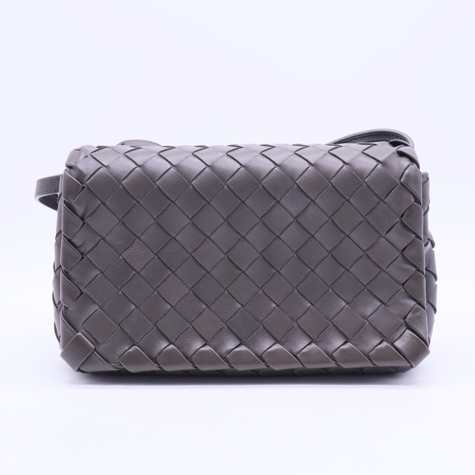 BOTTEGA VENETA Full Flap Crossbody Bag Intrecciato Nappa Small Twins LDJ2624