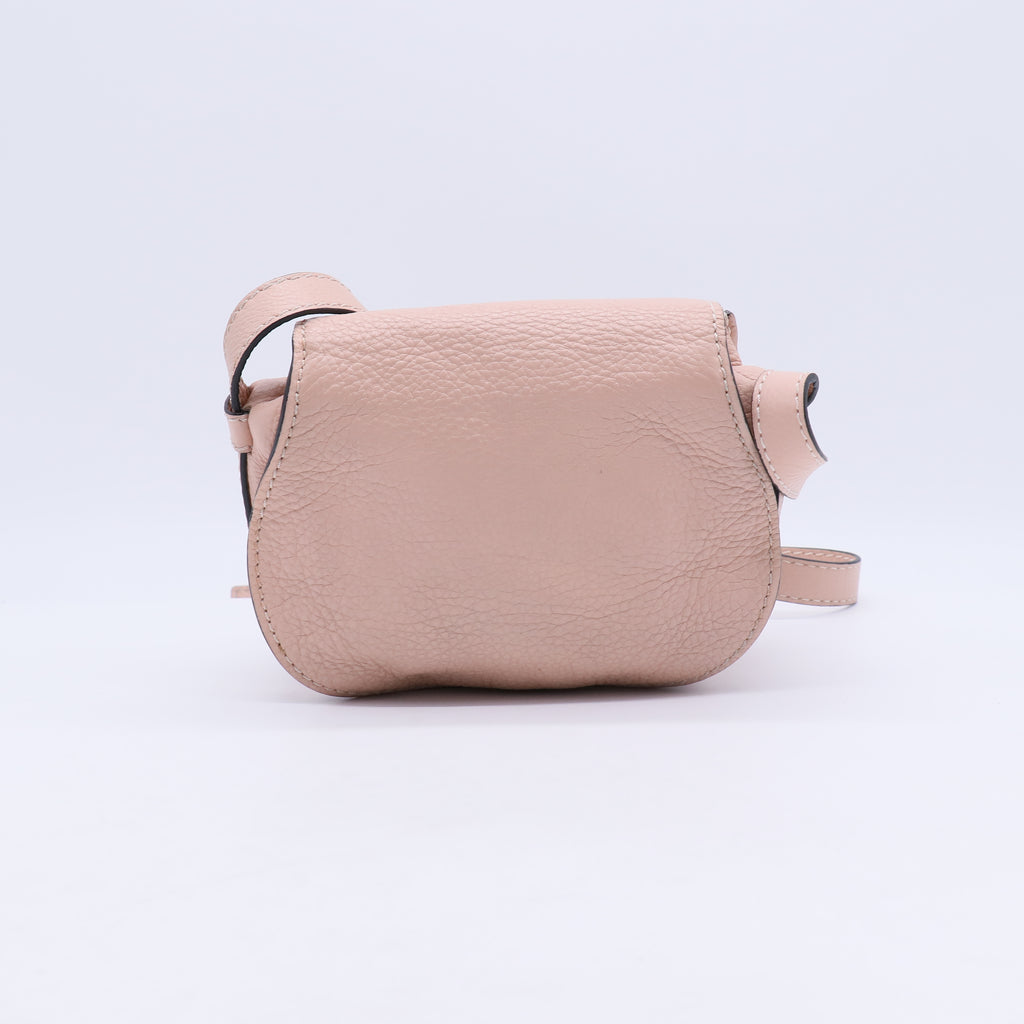 Grained Calfskin Small Marcie Saddle Bag Misty Lavender B21558