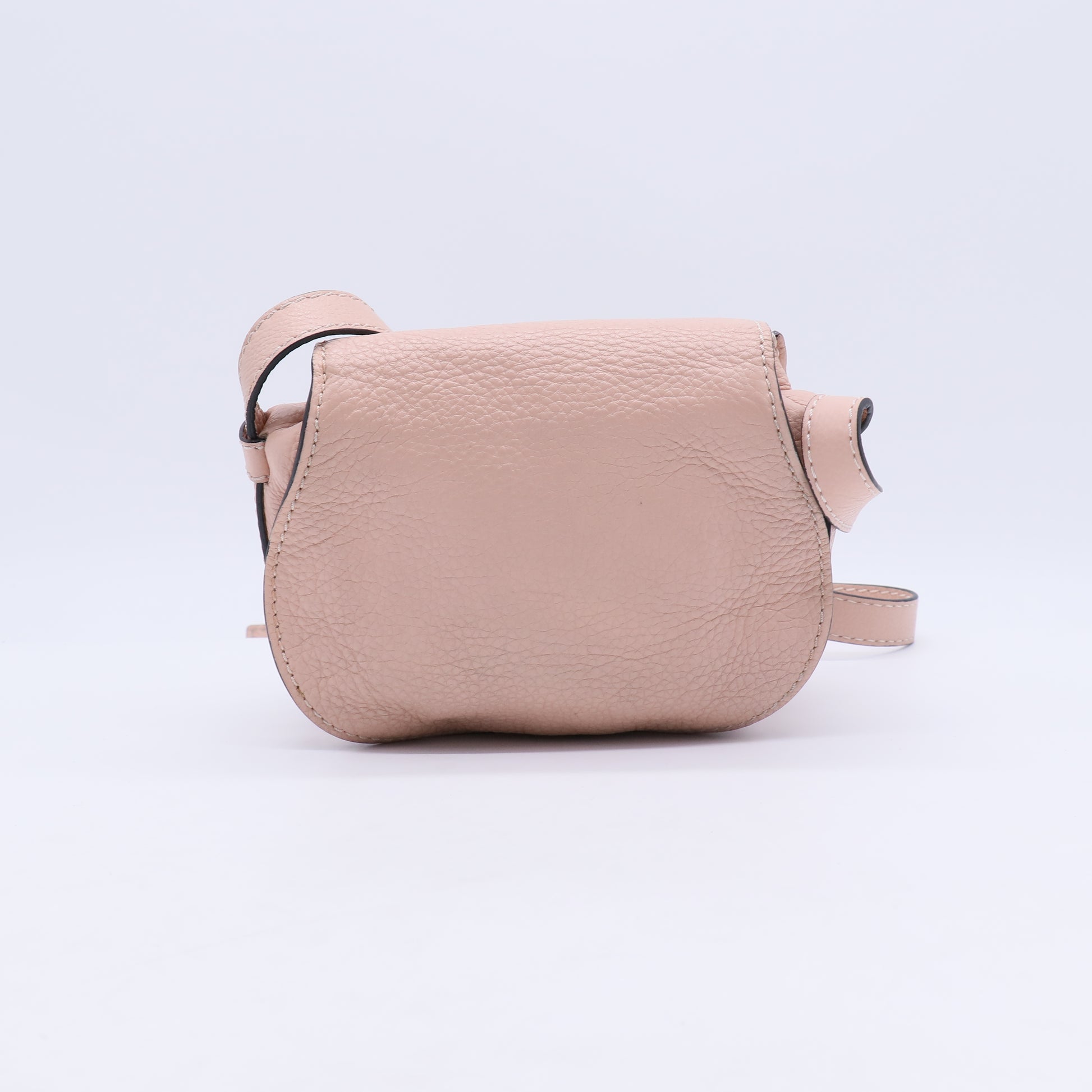 Grained Calfskin Small Marcie Saddle Bag Misty Lavender B21558