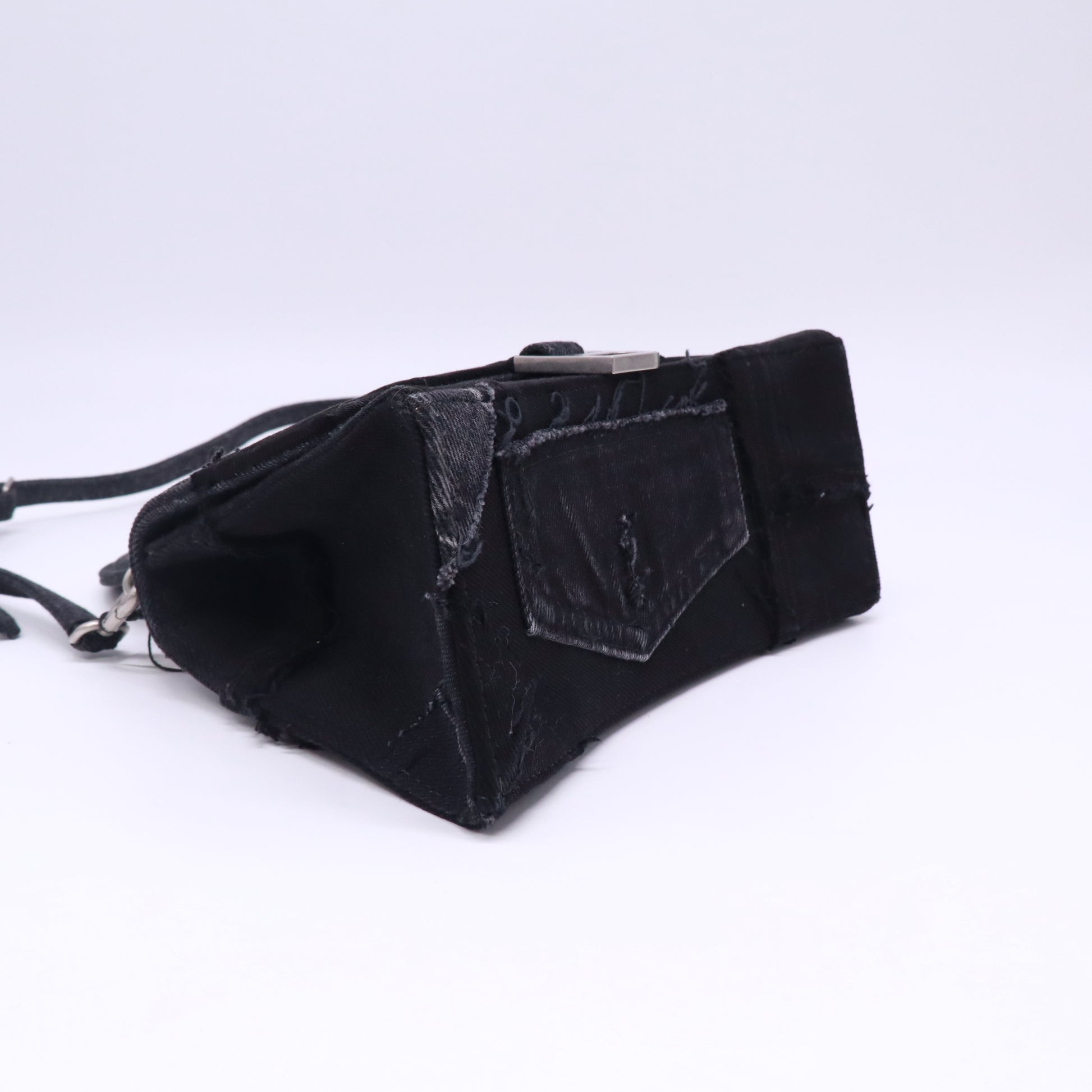 Hourglass Top Handle Bag Patchwork Denim
