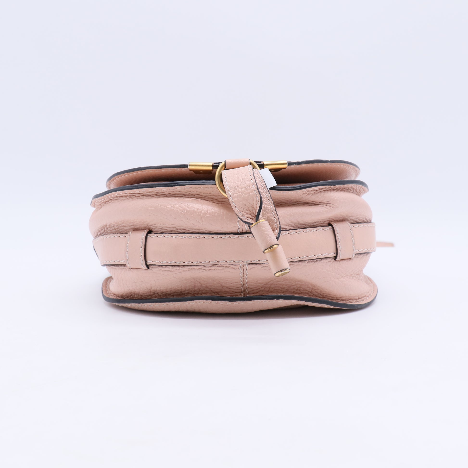 Grained Calfskin Small Marcie Saddle Bag Misty Lavender B21558