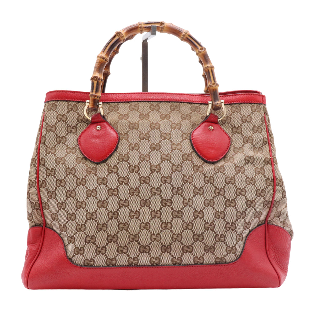 Diana Bamboo Top Handle Tote GG Canvas
