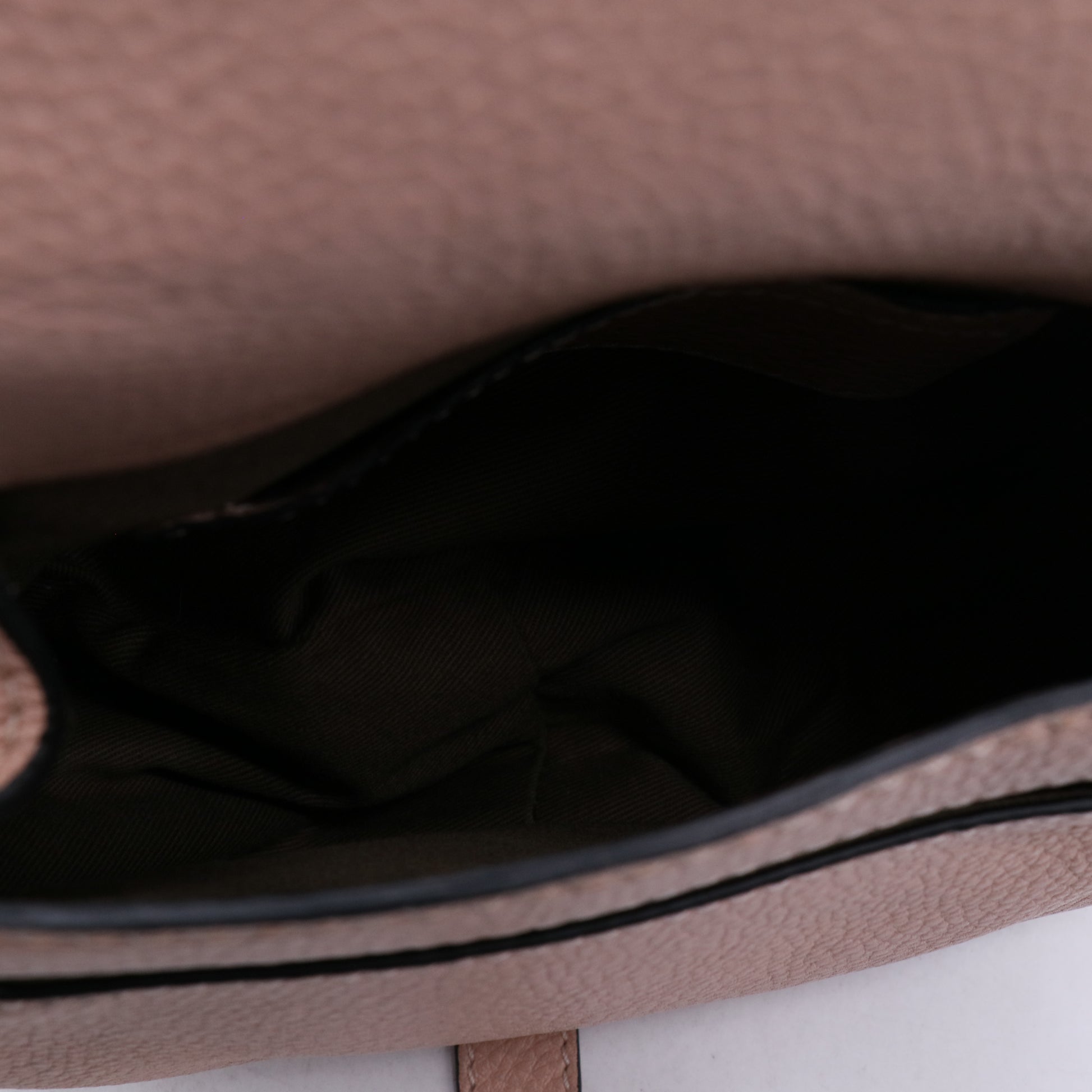 Grained Calfskin Small Marcie Saddle Bag Misty Lavender B21558