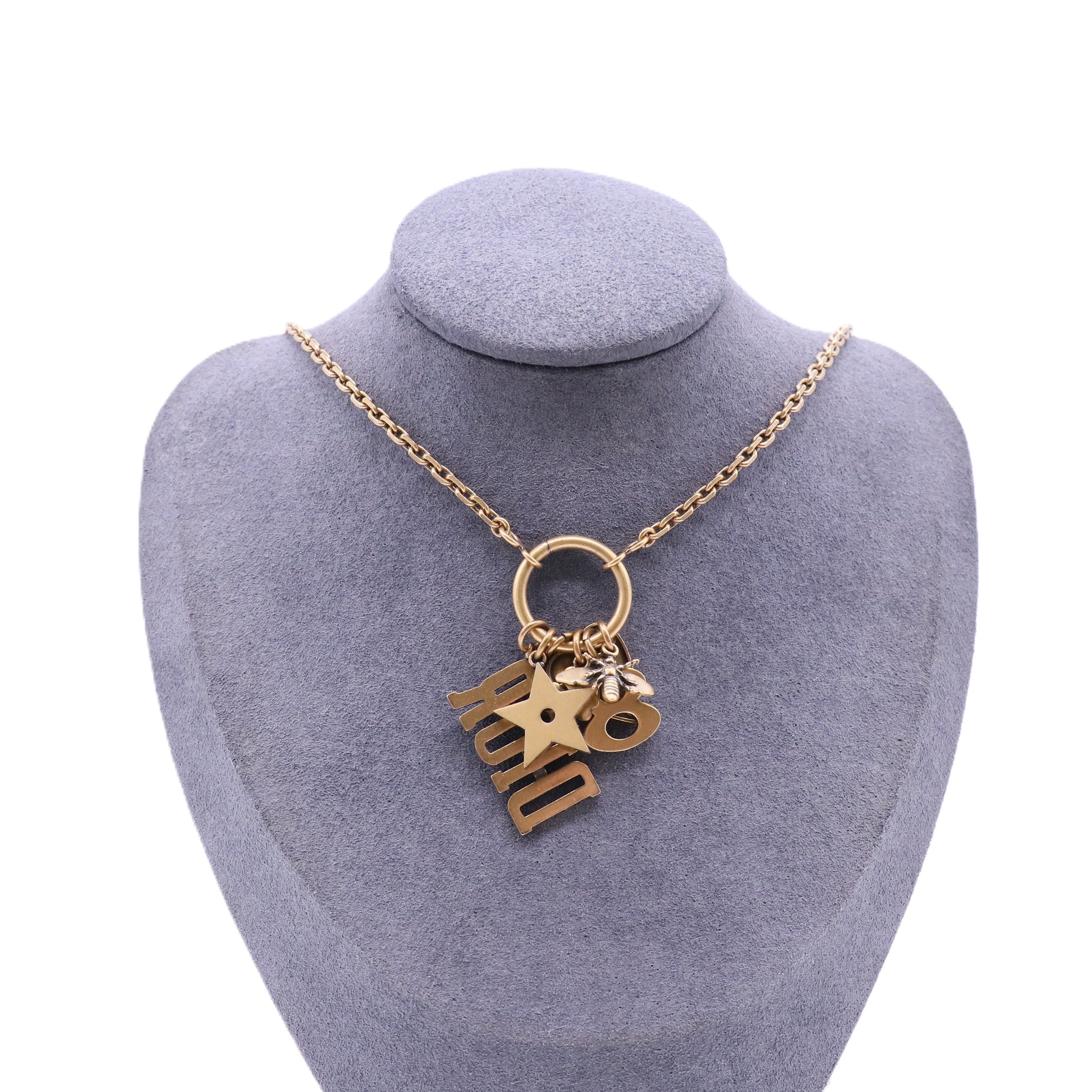D Porte-Bonheur Charm Pendant Necklace