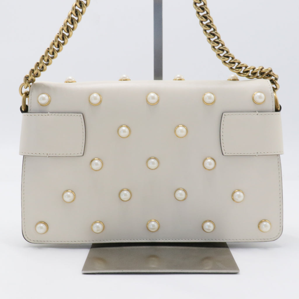 Broadway Pearly Bee Shoulder Bag Embellished Leather Mini