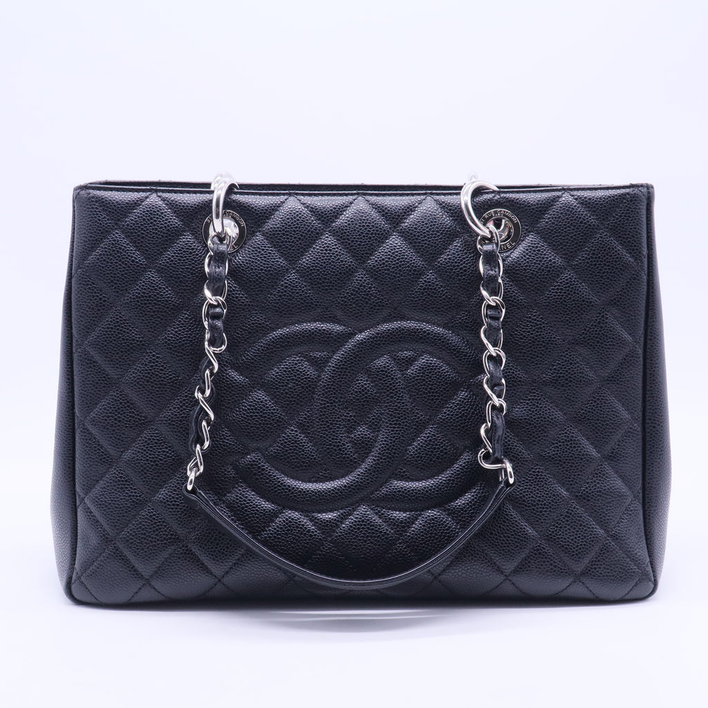 Chanel Grand Shopping Tote Quilted Caviar Twins LDJ2628