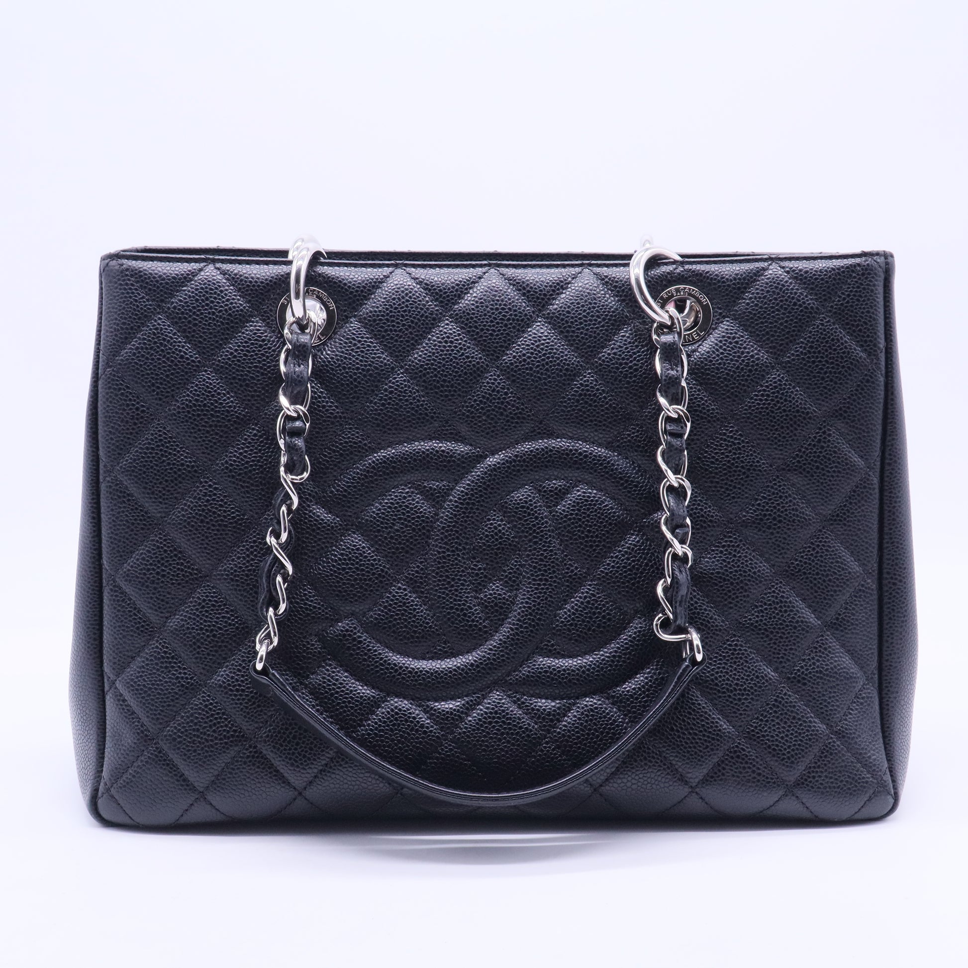 Chanel Grand Shopping Tote Quilted Caviar Twins LDJ2628