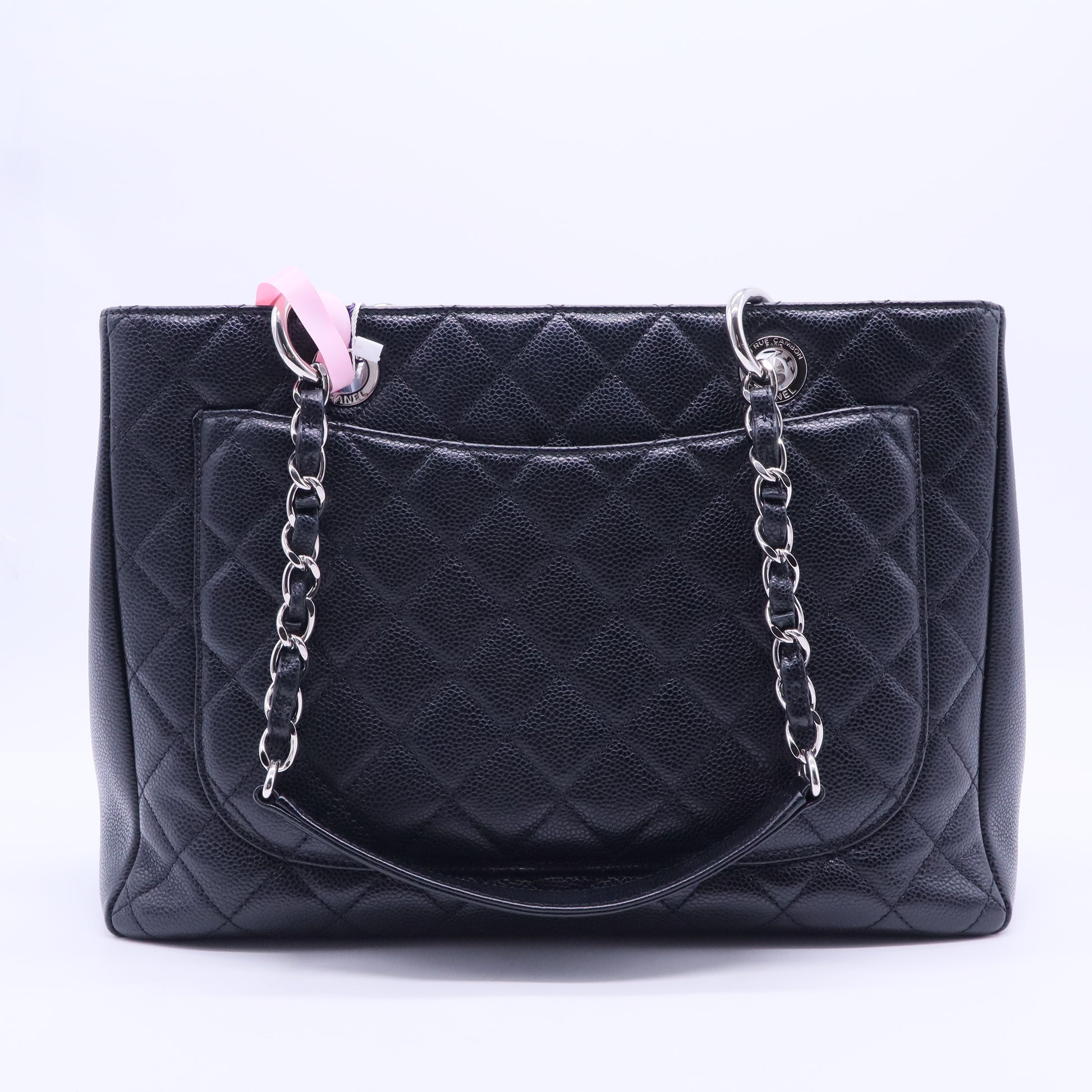 Chanel Grand Shopping Tote Quilted Caviar Twins LDJ2628