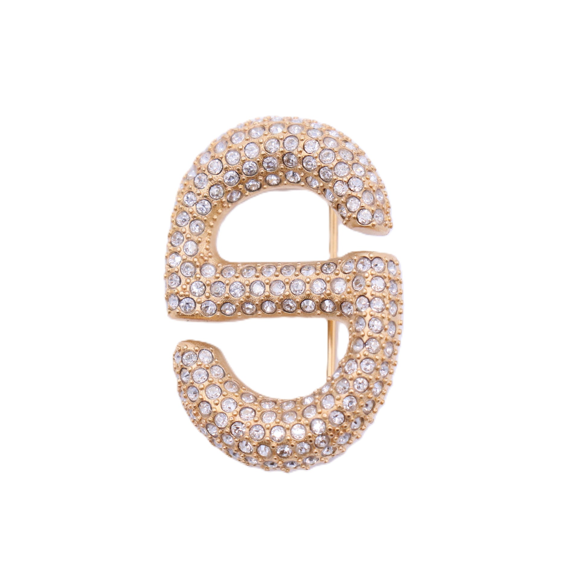 Crystal Letter G Brooch