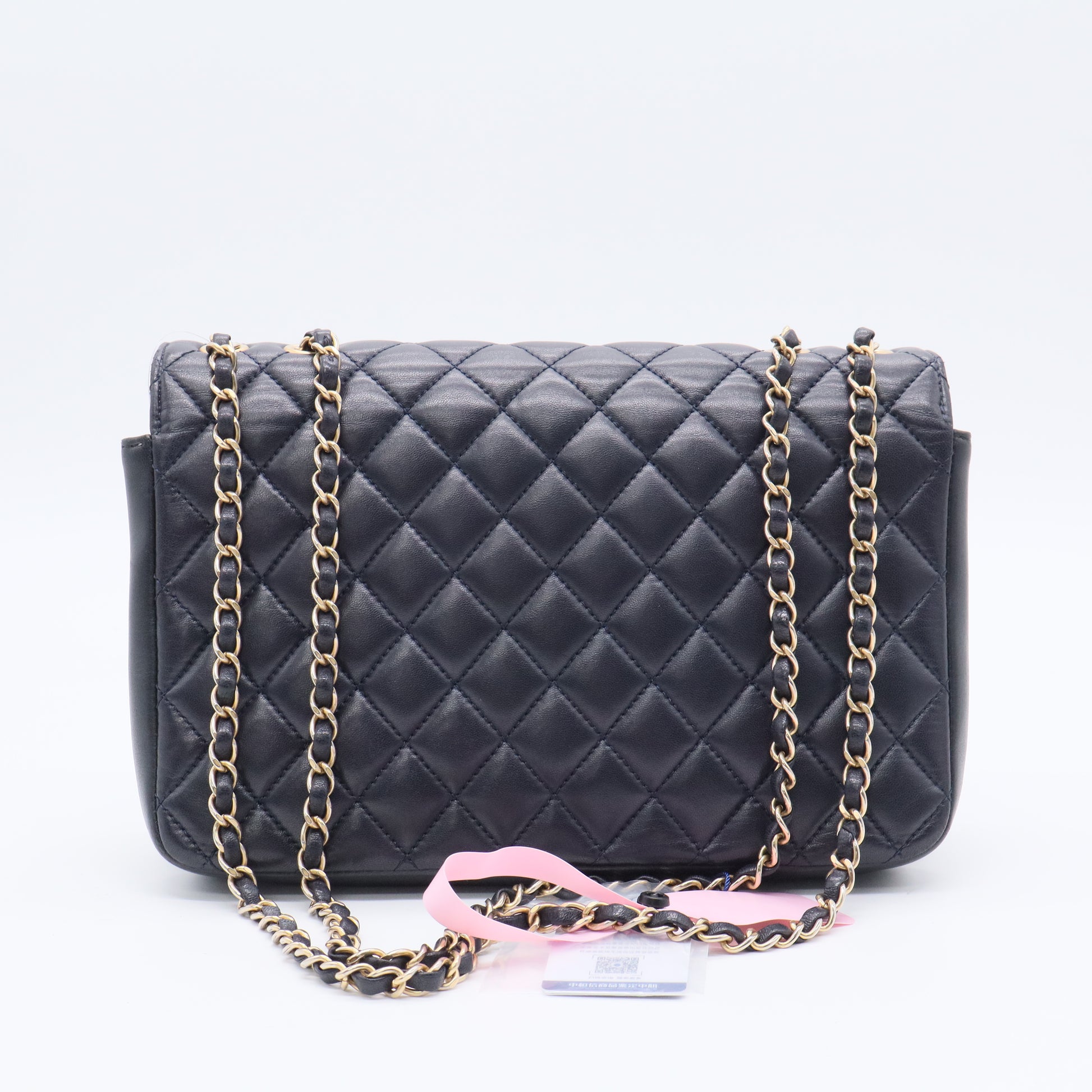 Black Quilted Lambskin Leather Paris-New York Medium CC Chic Bag TWINS LDJ3412