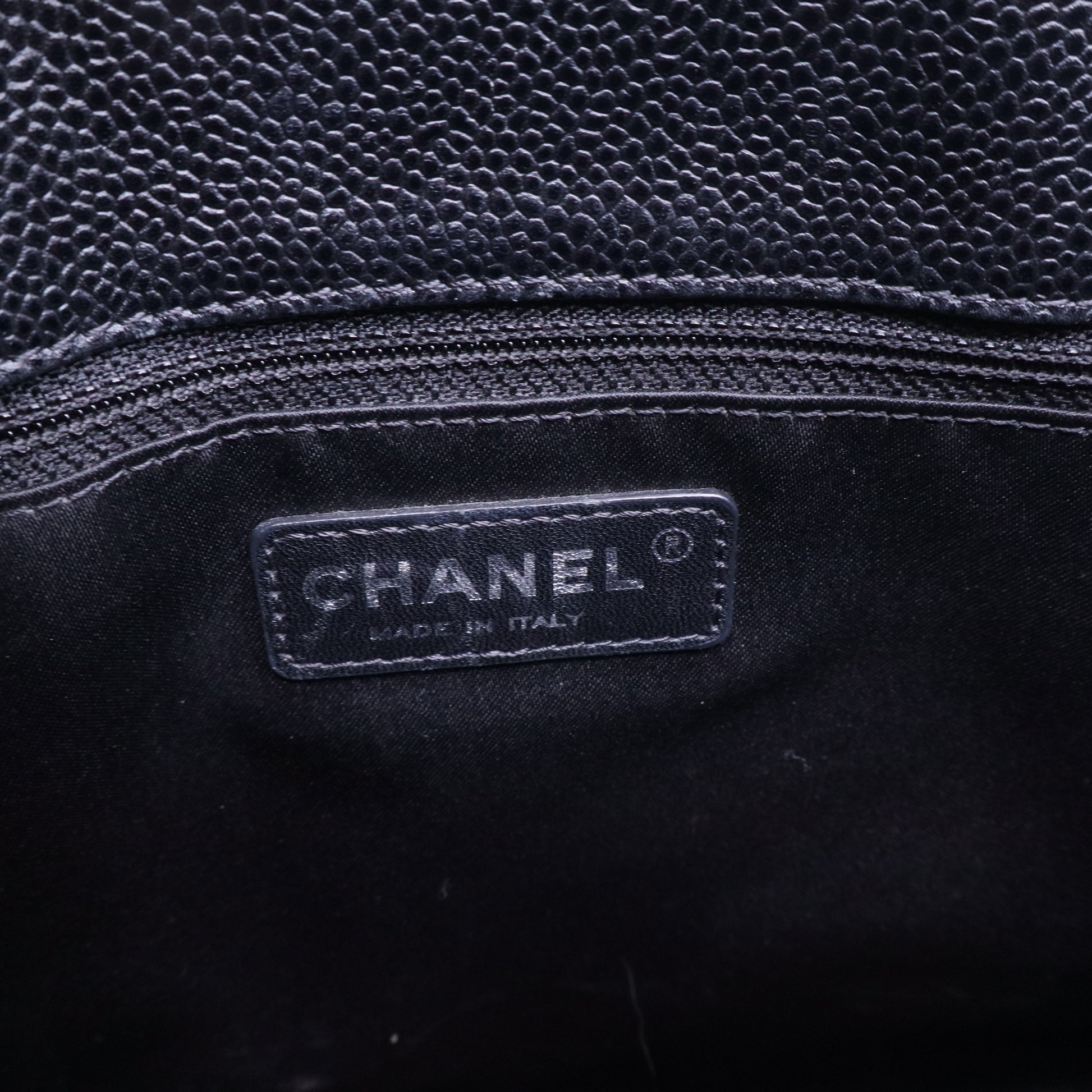 Chanel Grand Shopping Tote Quilted Caviar Twins LDJ2628