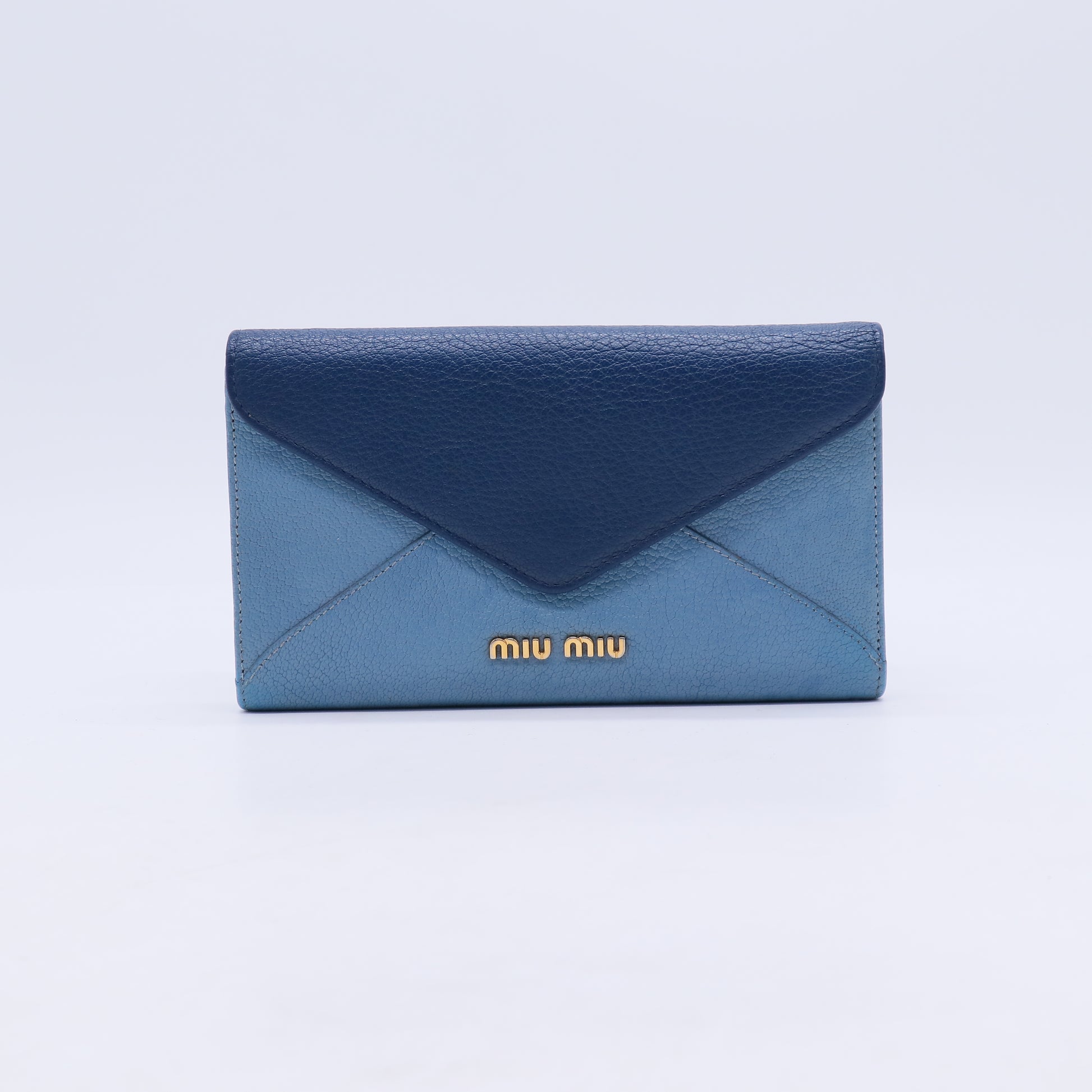 Miu Miu Madras Leather Envelope Wallet W21151