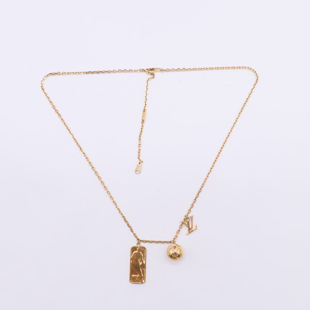 Louis Vuitton x NBA Ball & Tab Pendant Necklace W22929