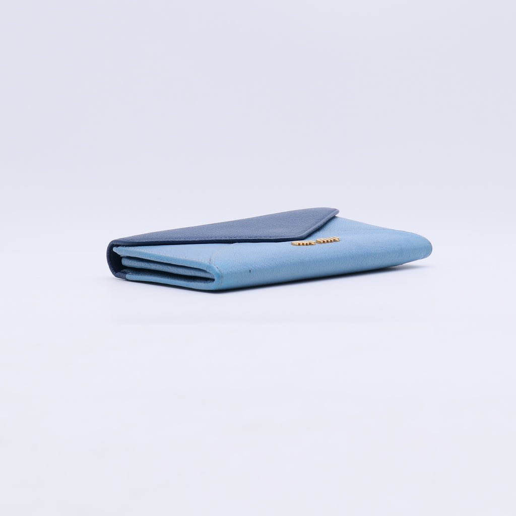 Miu Miu Madras Leather Envelope Wallet W21151