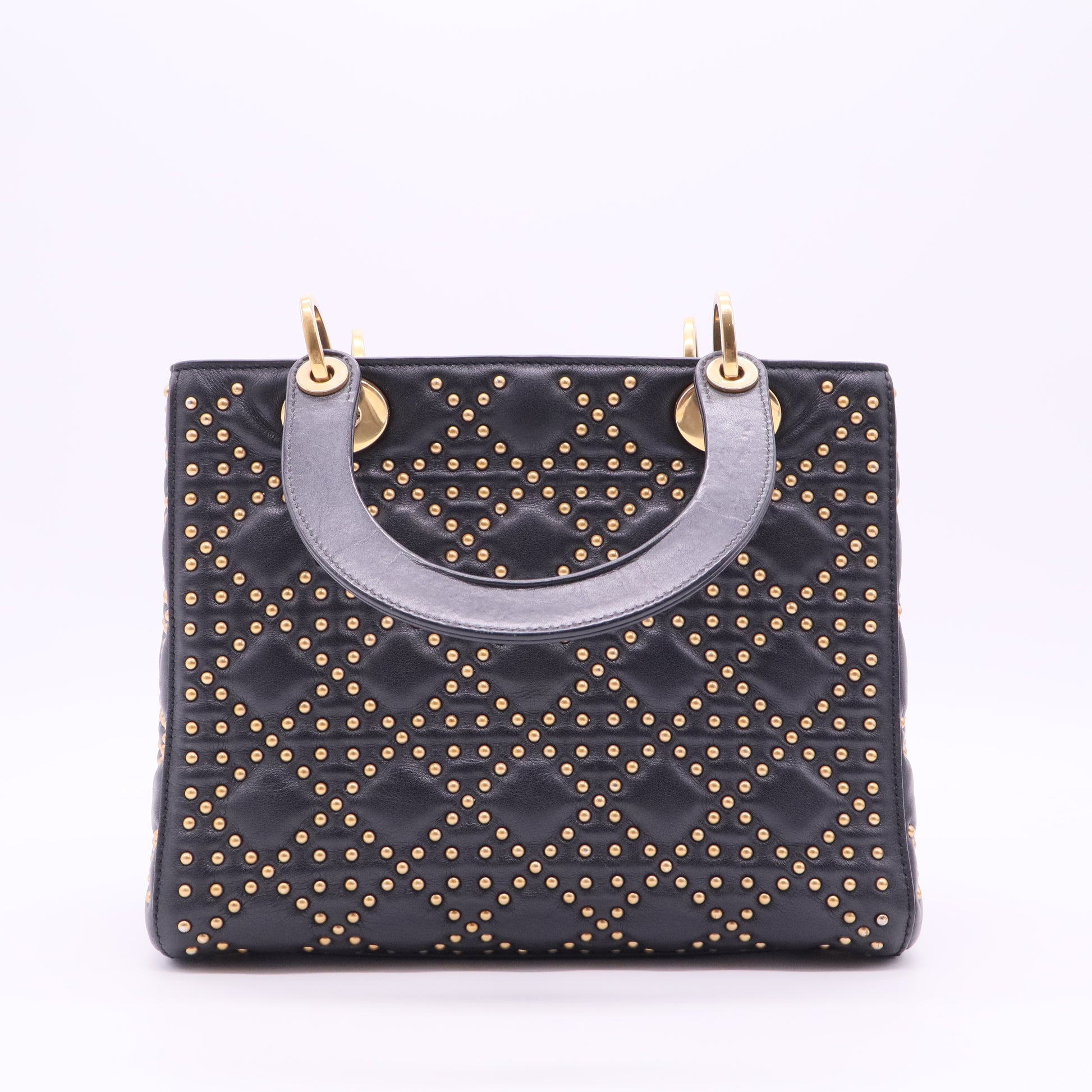 Supple Lady Dior Bag Cannage Studded Lambskin Medium