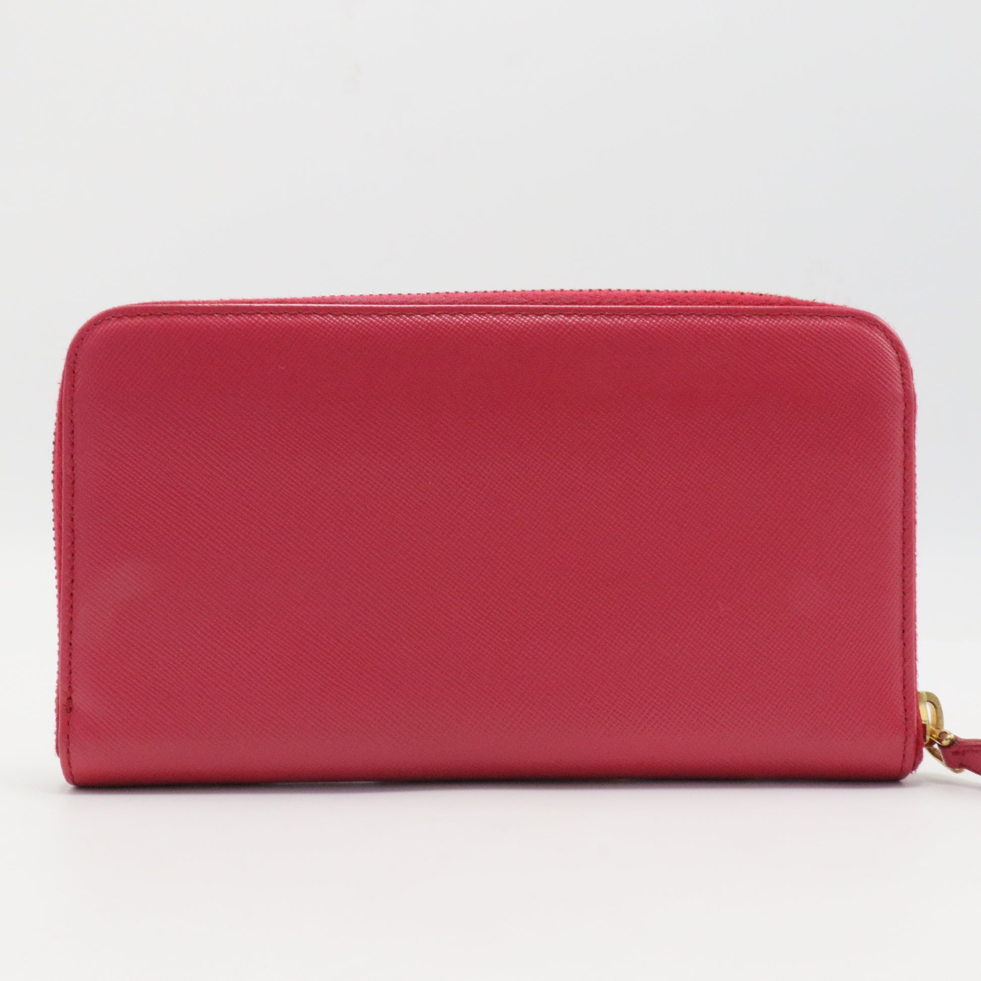 Bow Zip Around Wallet Saffiano Leather Long