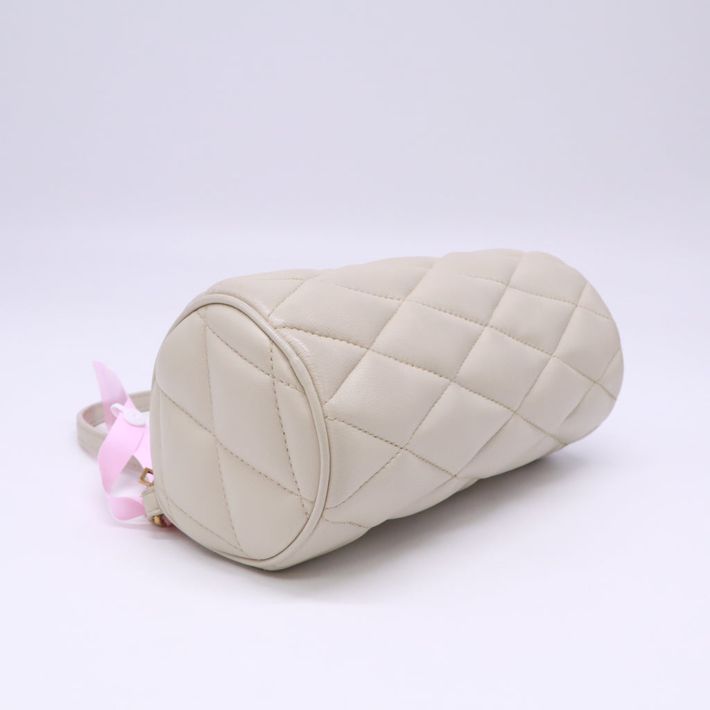 Saint Laurent Lambskin Monogram Mini Sade Tube Bag Crema Soft twins LDJ5323