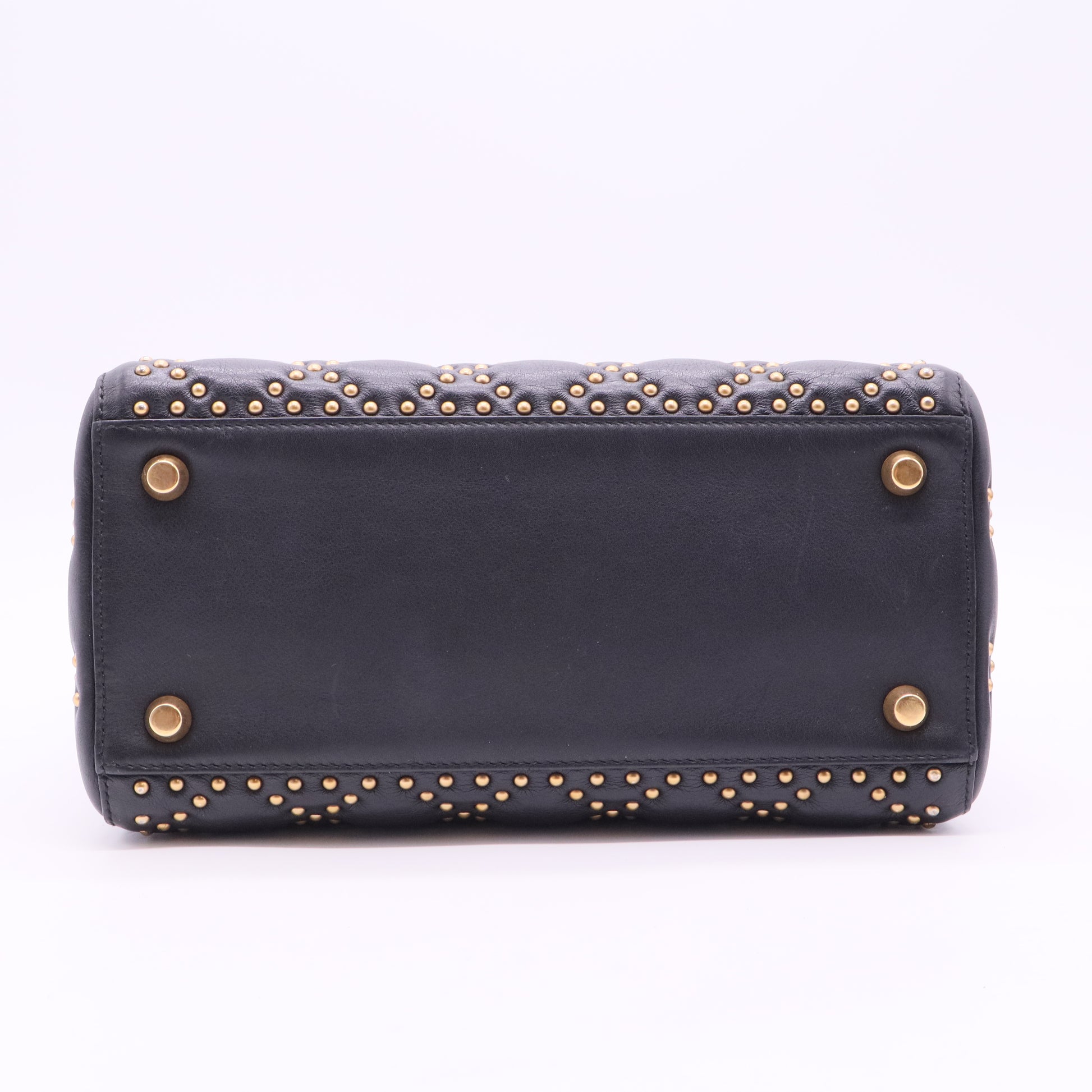 Supple Lady Dior Bag Cannage Studded Lambskin Medium