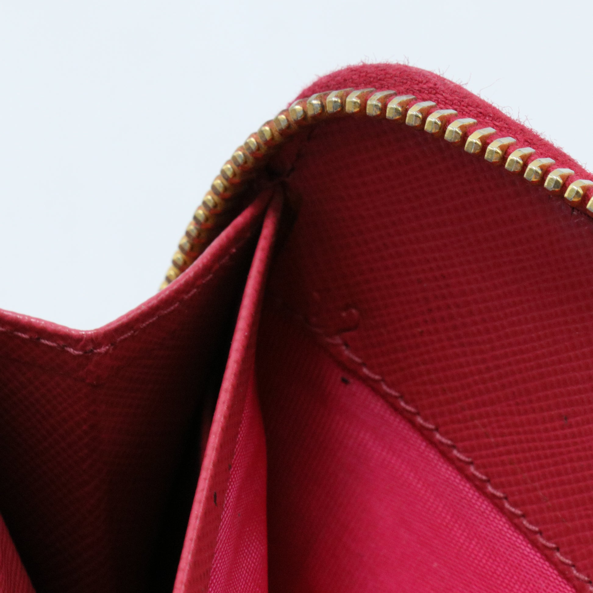 Bow Zip Around Wallet Saffiano Leather Long