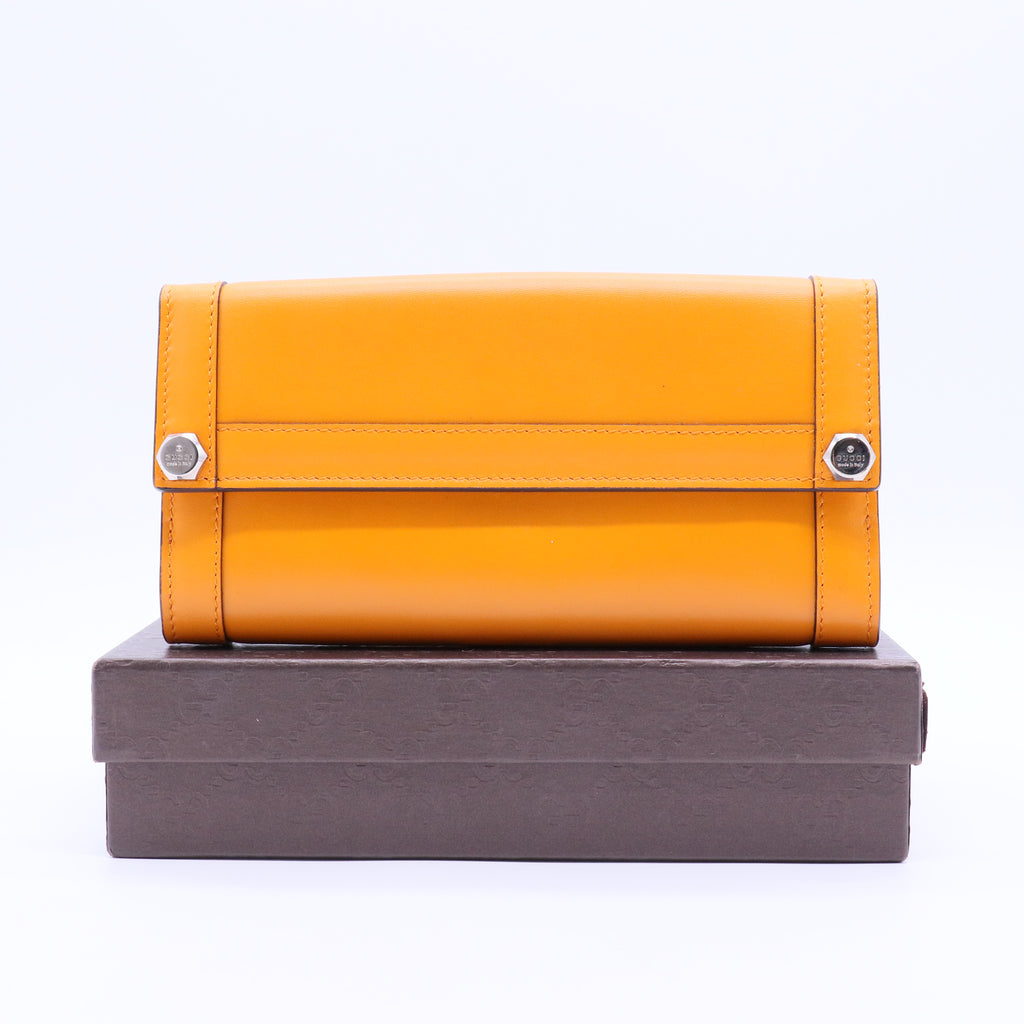 Leather long wallet