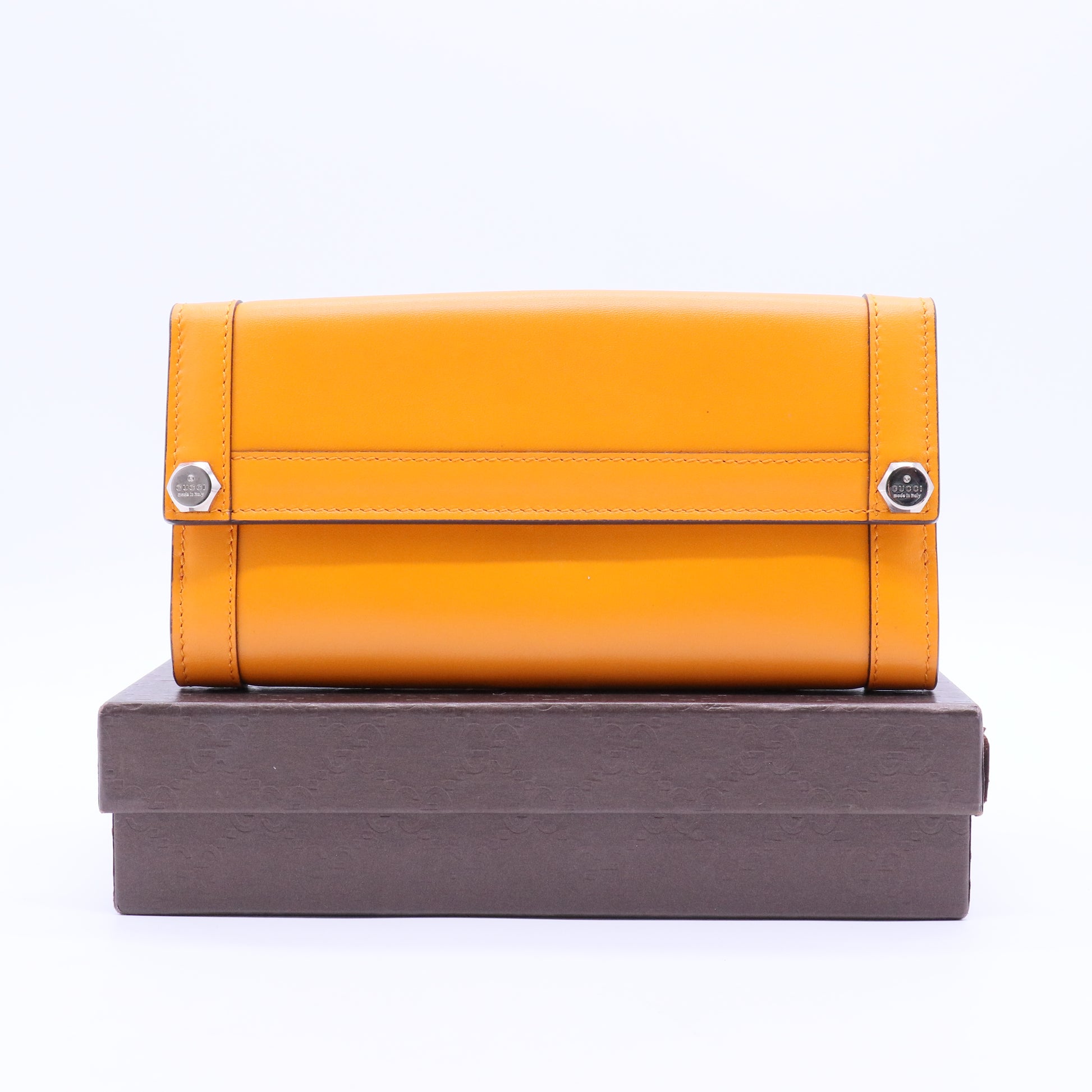 Leather long wallet
