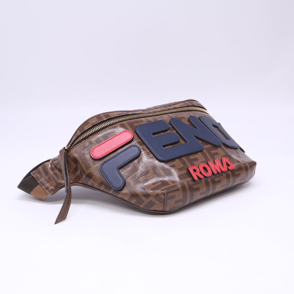 Fendi Mania Logo Waist Bag Zucca Coated Canvas Twins LDZ701